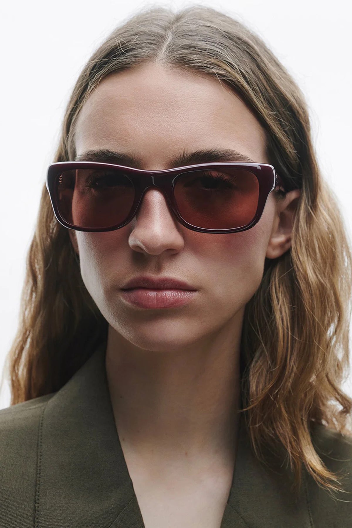 Port Tanger | Dil Sunglasses in Carmesi Acetate
