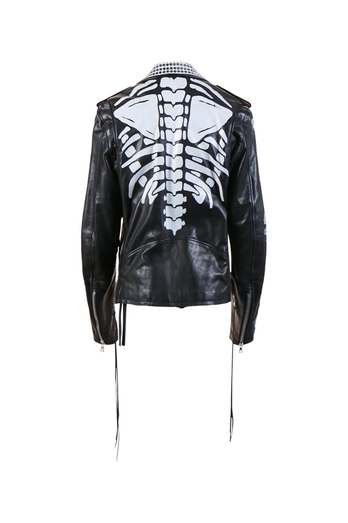 AMIRI | LEATHER RIDER JACKET STUD BONES