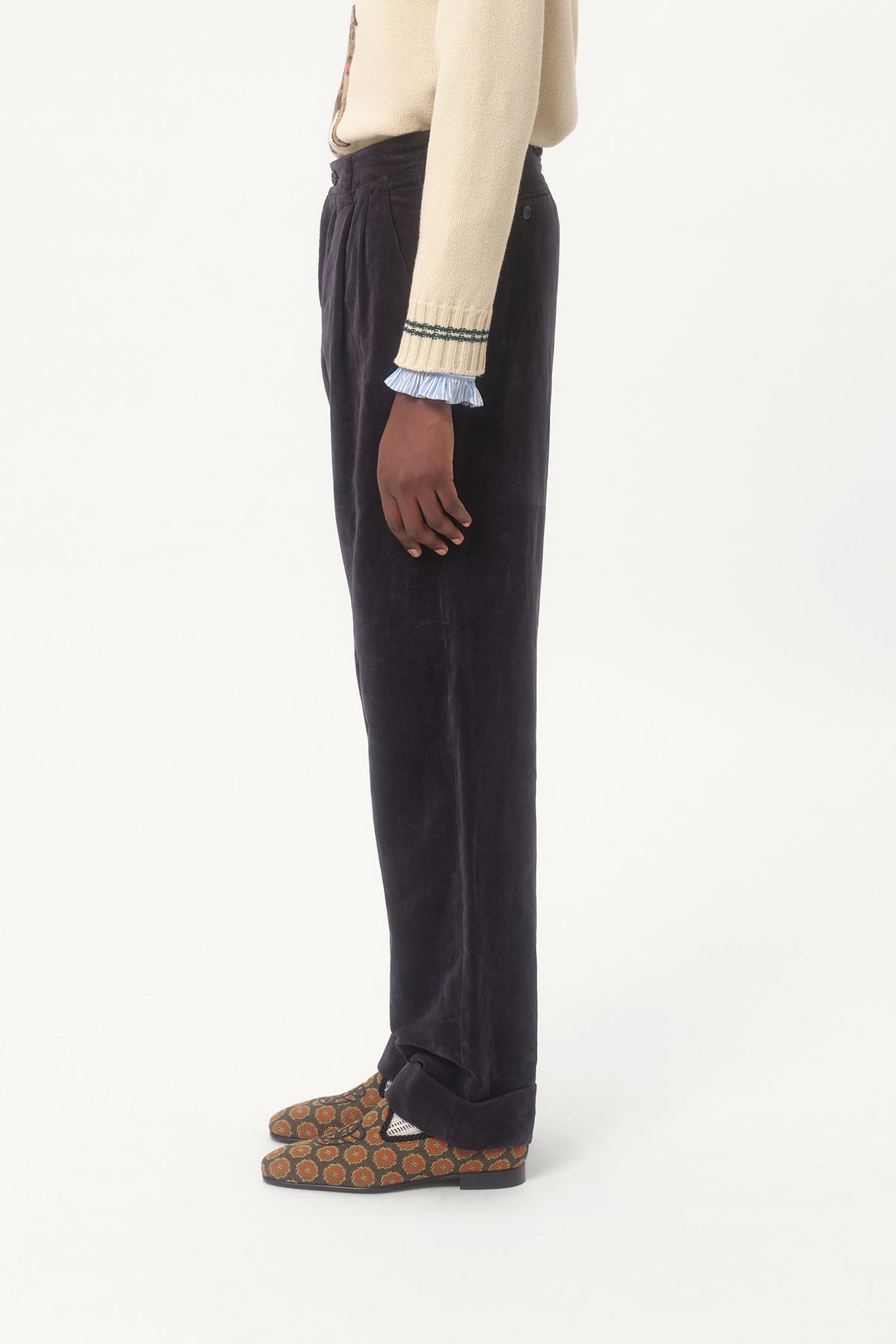 VALENTINO | WASHED VELVET PANT