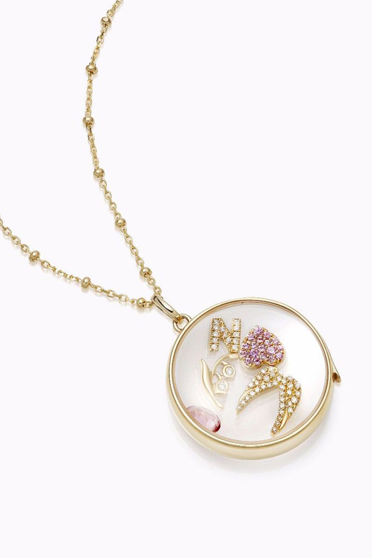 LOQUET LONDON | DIAMOND ANGEL WING CHARM - MAXFIELD LA