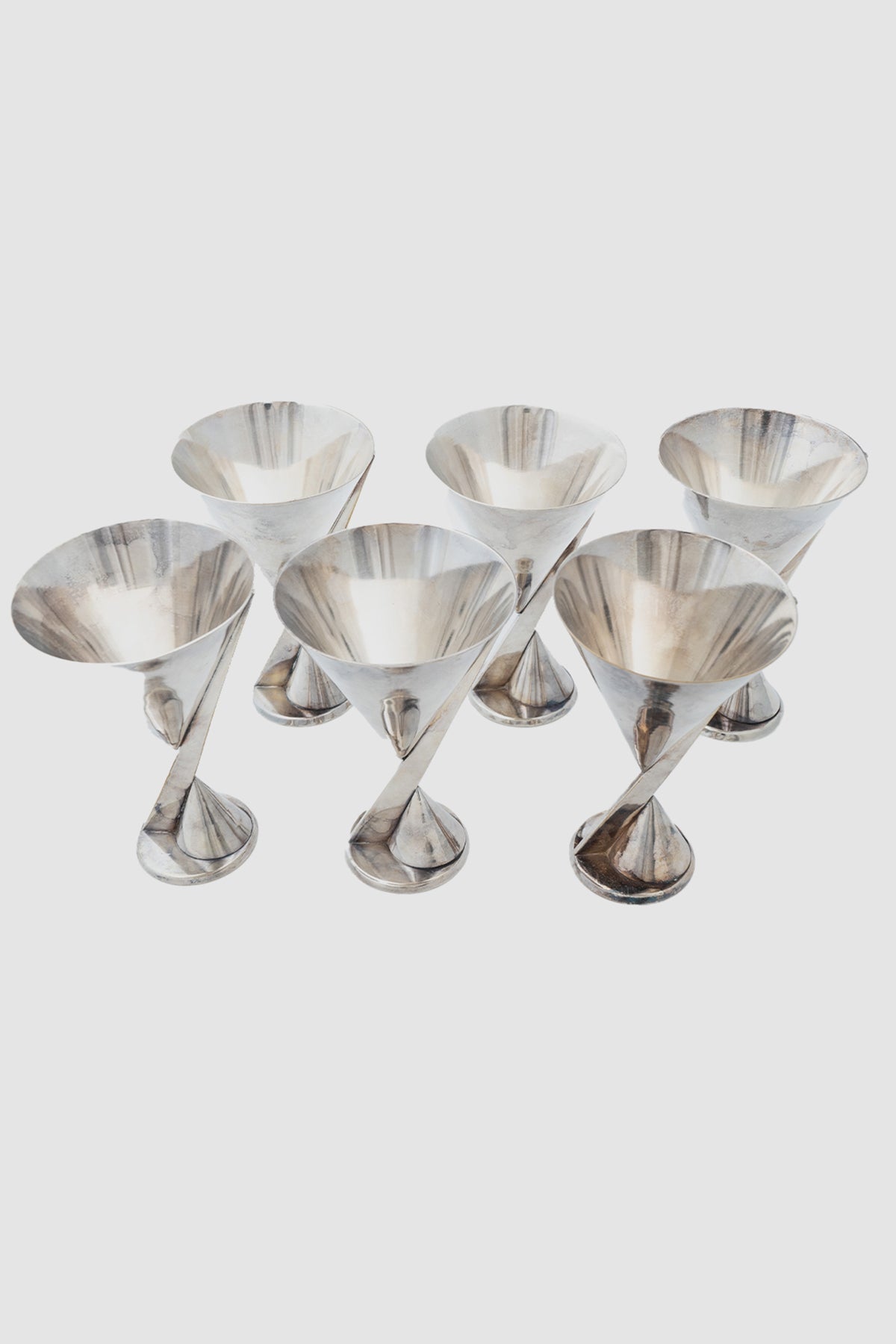 MAXFIELD COLLECTION | SET OF 10 VINTAGE SILVER GOBLETS