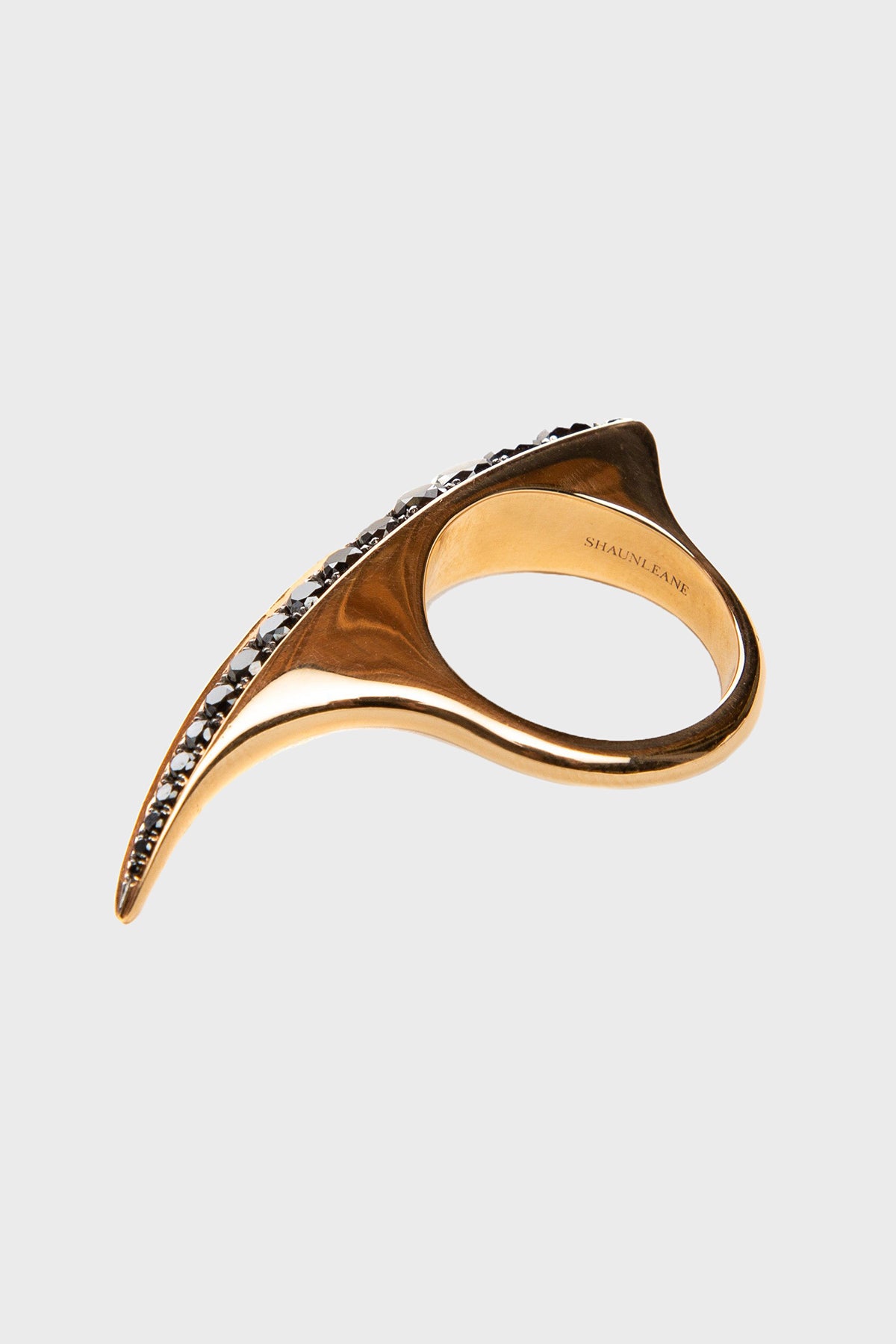 SHAUN LEANE | ROSE GOLD BLACK DIAMOND TOOTH RING