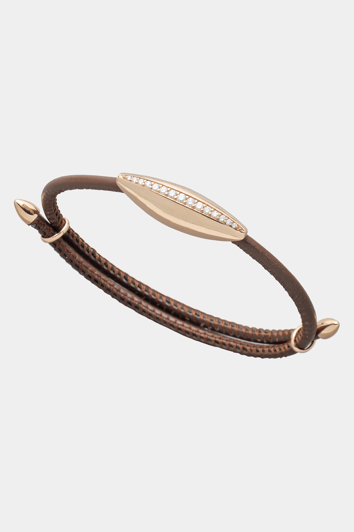 MATTIA CIELO | BROWN LEATHER BRACELET - MAXFIELD LA