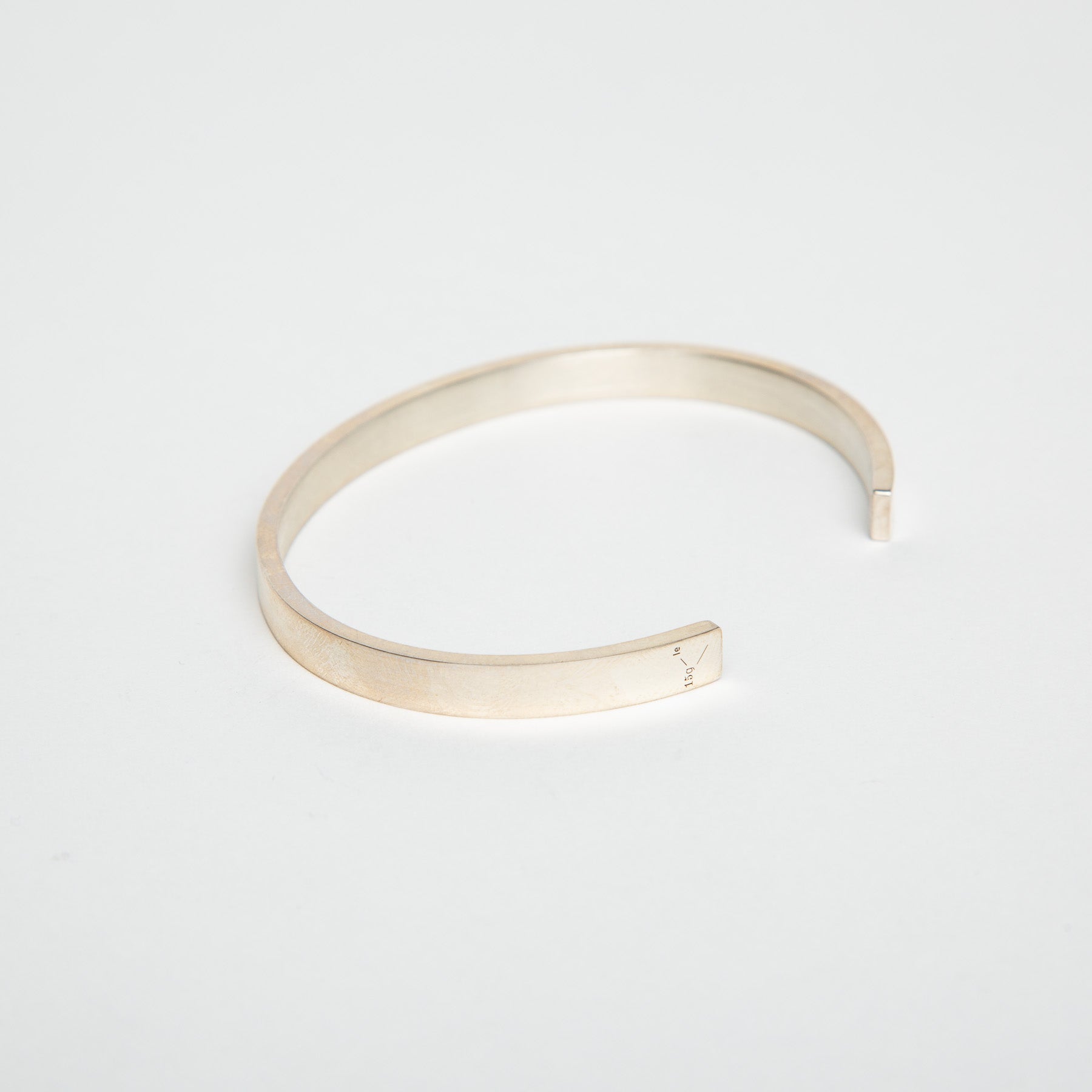 LE GRAMME | 15G POLISHED SILVER RIBBON CUFF BRACELET - MAXFIELD LA
