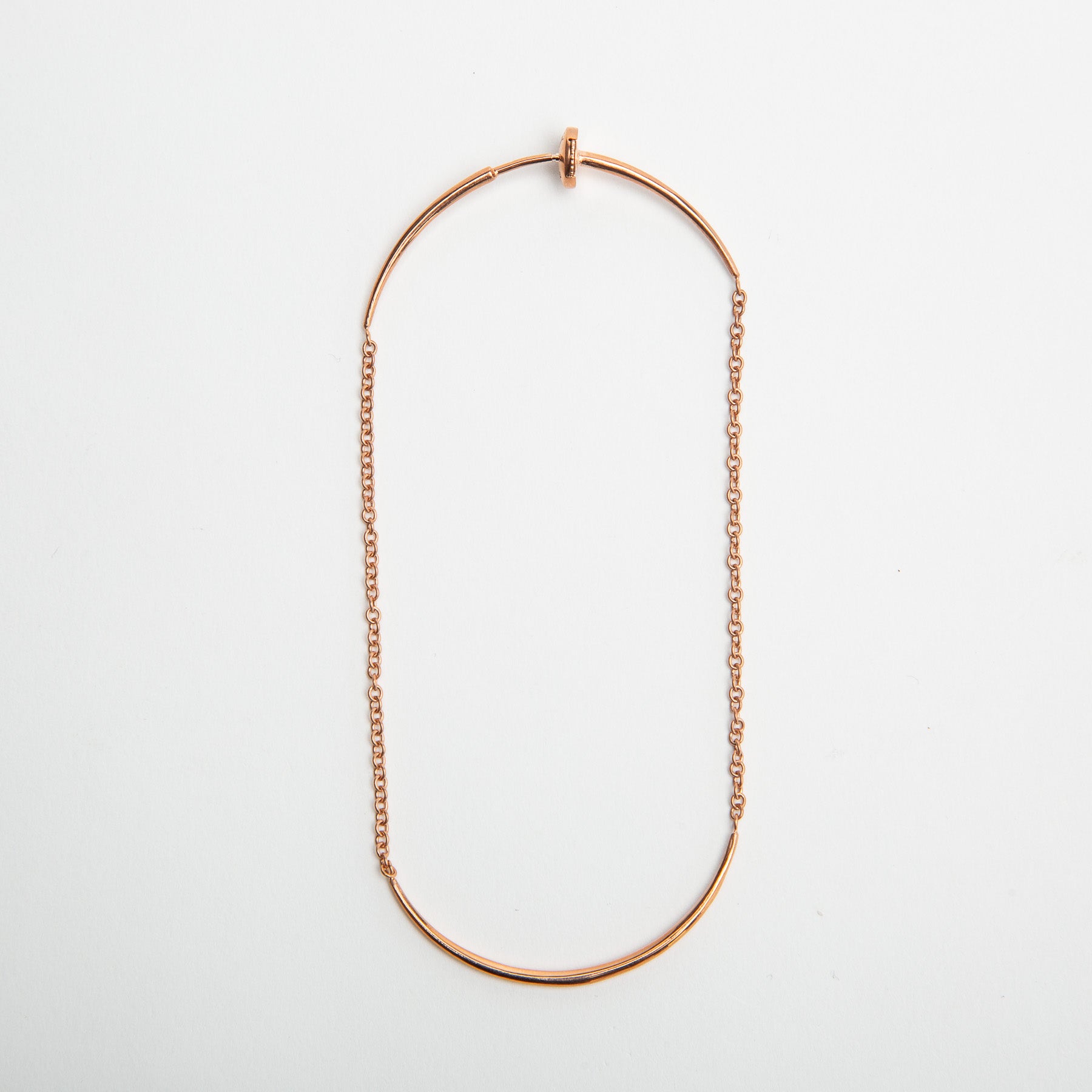 OTZAR | ROSE GOLD CHAIN THREAD EARRING - MAXFIELD LA