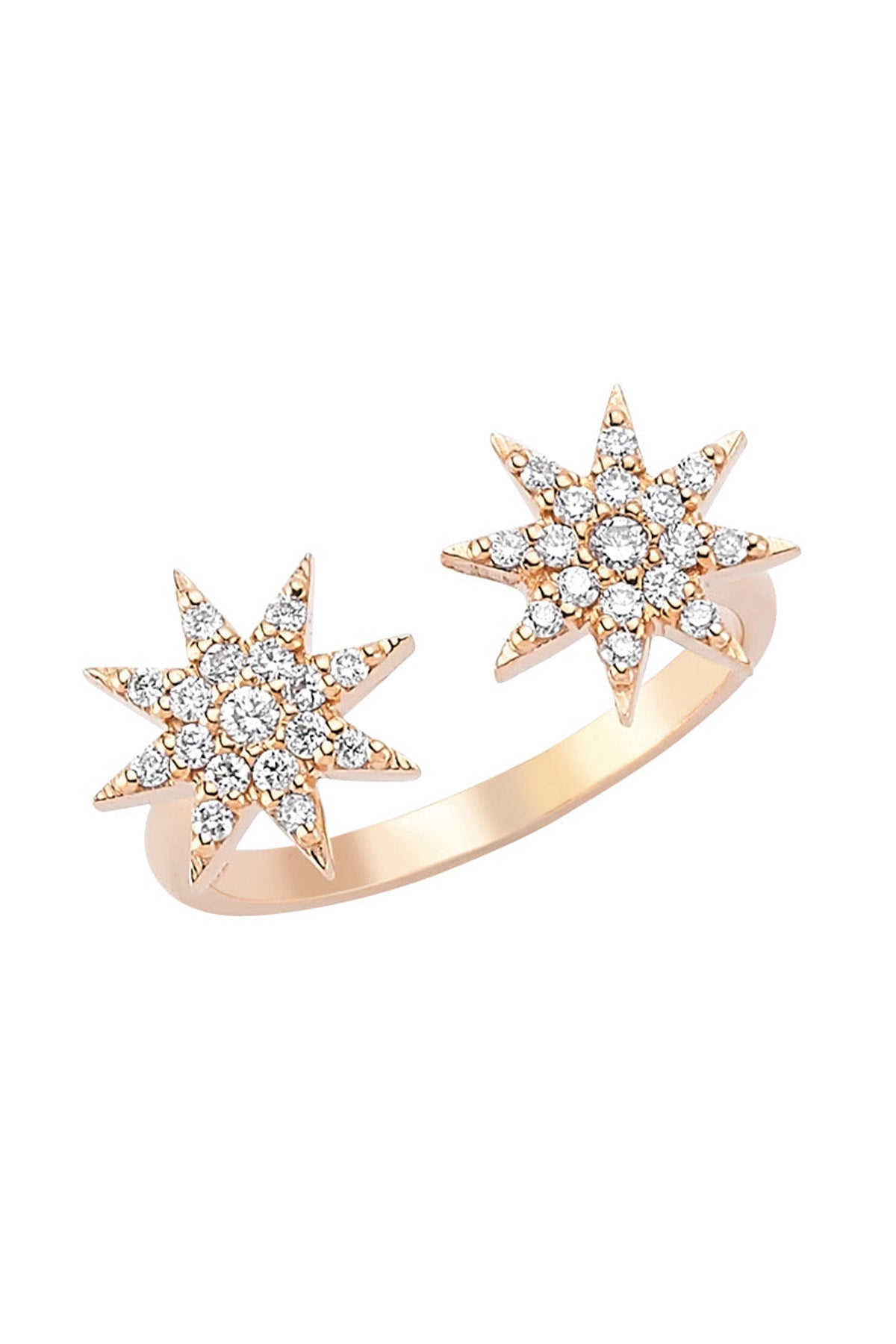 BEE GODDESS | DIAMOND VENUS STAR RING - MAXFIELD LA