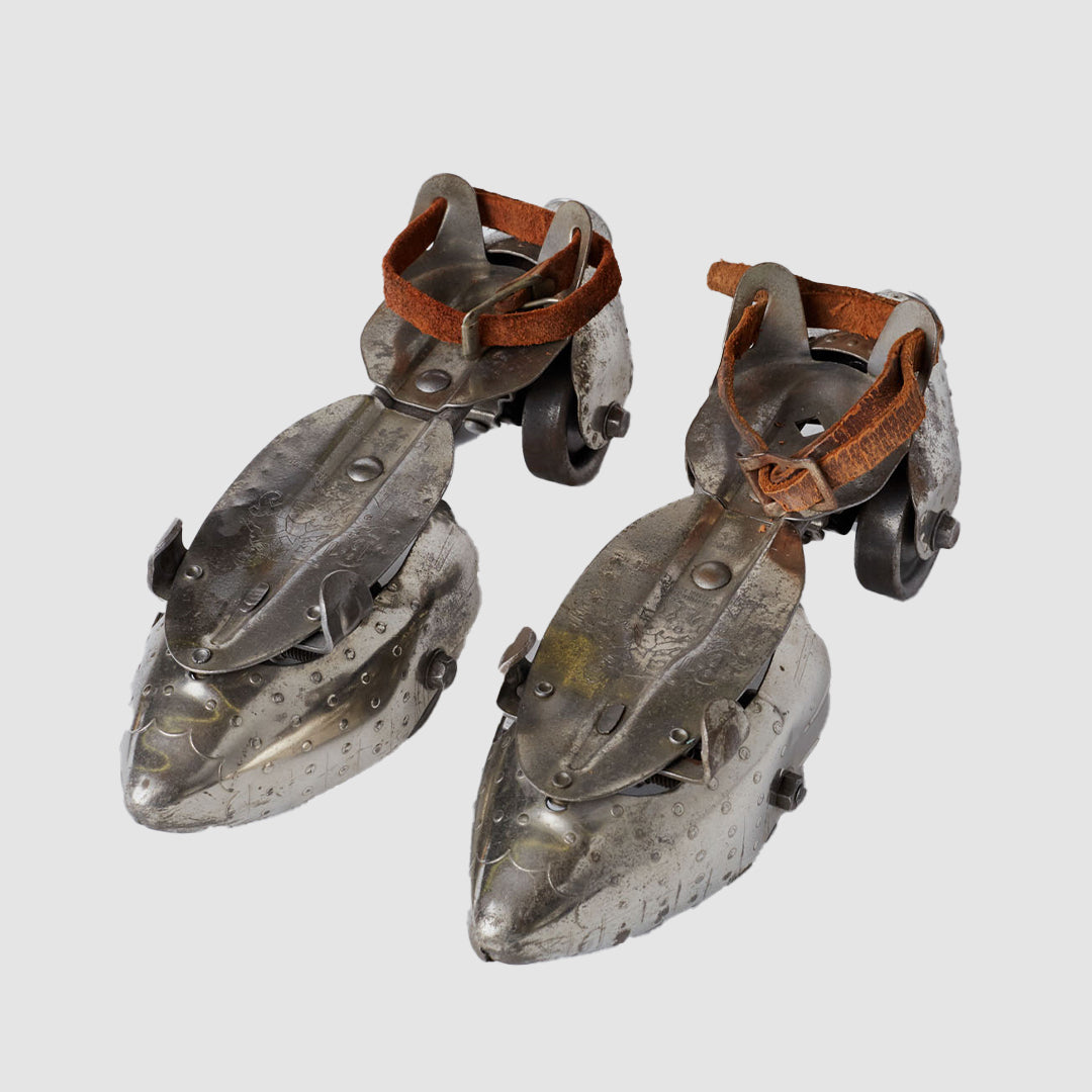 MAXFIELD PRIVATE COLLECTION | 1930'S  BUCK ROGERS 25TH CENTURY ROLLER SKATES BY LOUIS MARX & CO