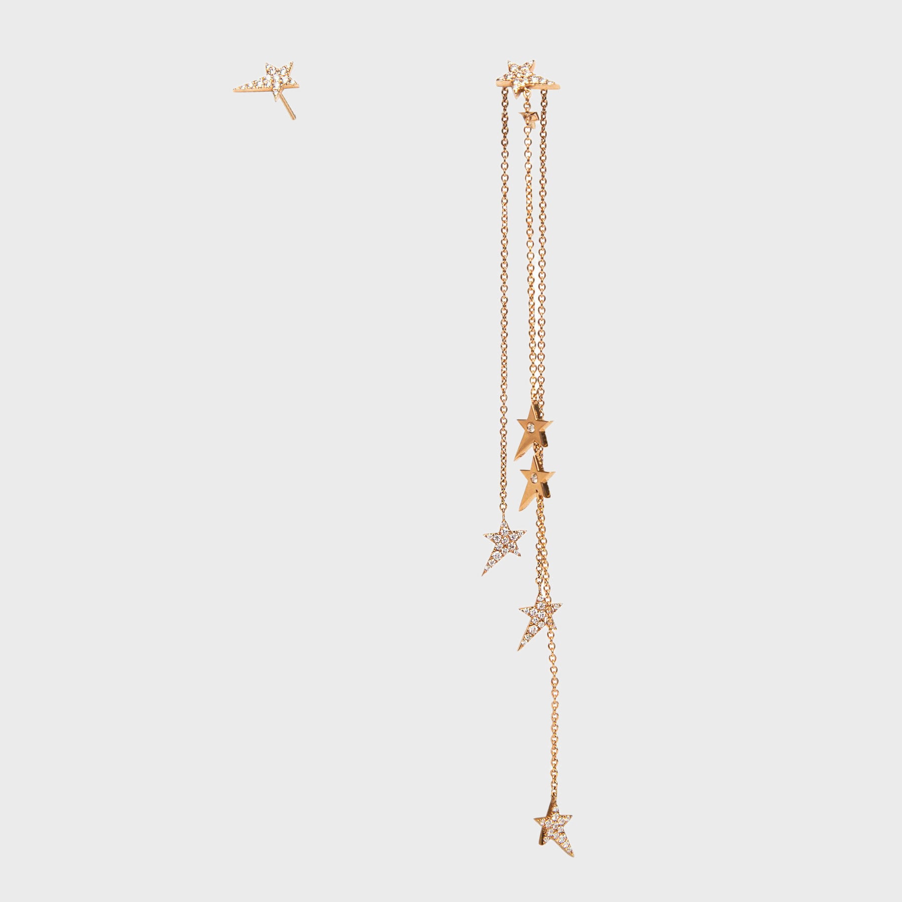 DIANE KORDAS | DIAMOND STAR CHAIN EARRINGS - MAXFIELD LA