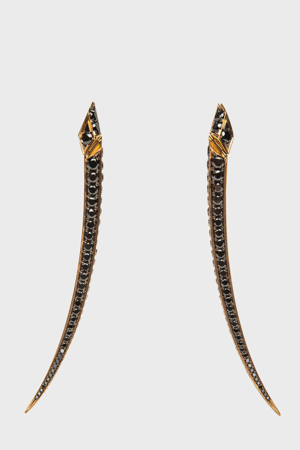 SHAUN LEANE | ROSE GOLD LARGE BLACK DIAMOND EARRING