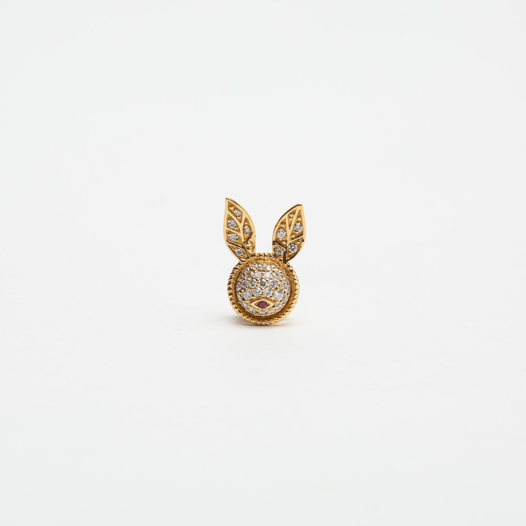 YVONNE LEON | GOLD & DIAMOND BUNNY EARRING - MAXFIELD LA