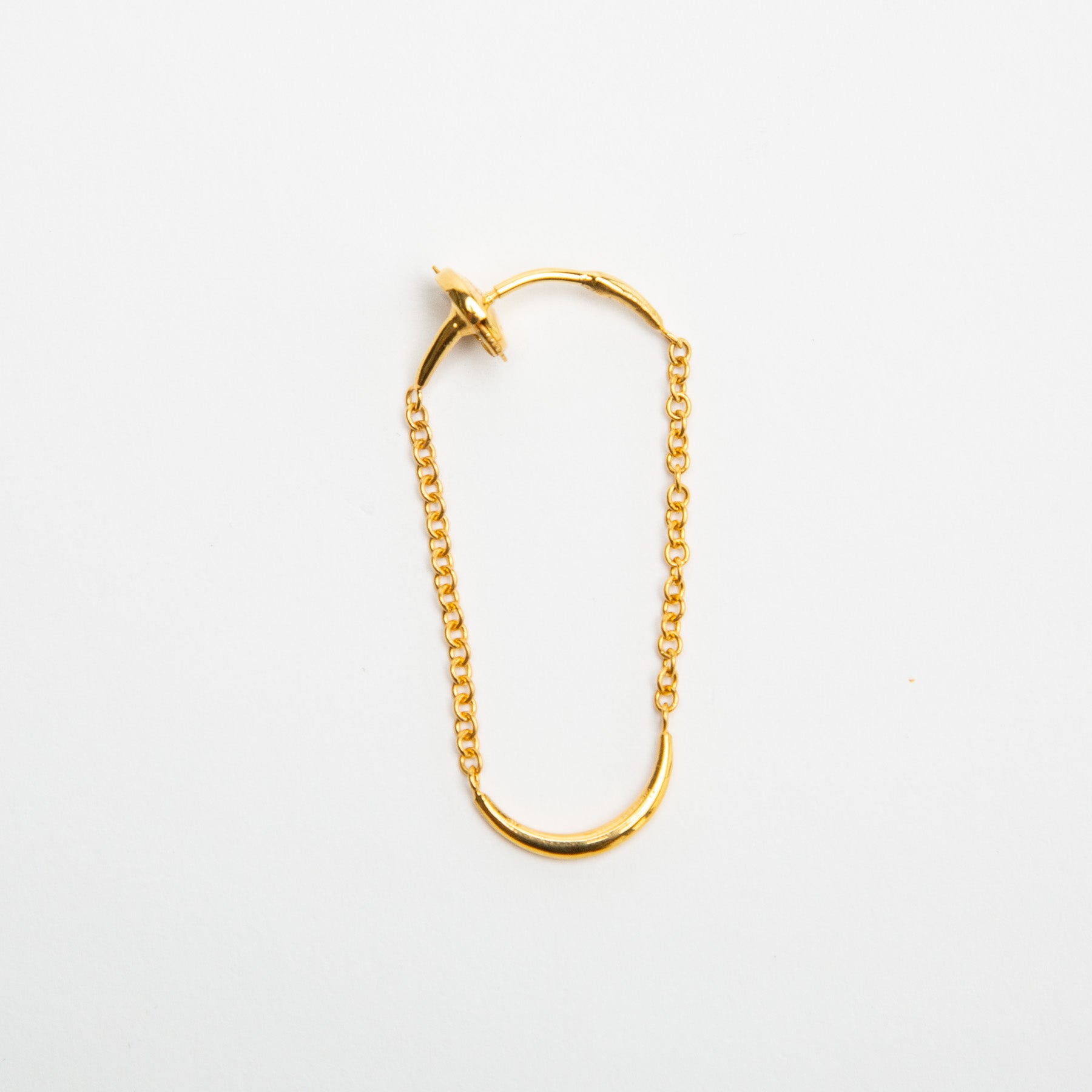 OTZAR | XS GOLD CHAIN SINGLE EARRING - MAXFIELD LA