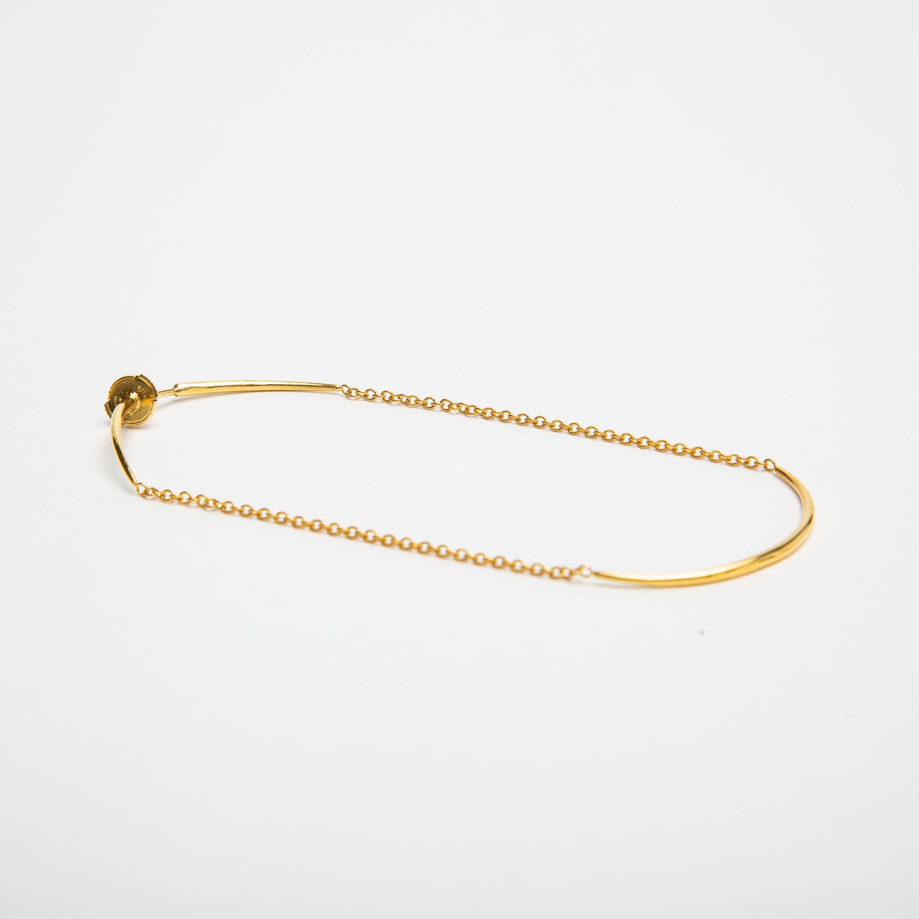 OTZAR | ROSE GOLD CHAIN THREAD EARRING - MAXFIELD LA