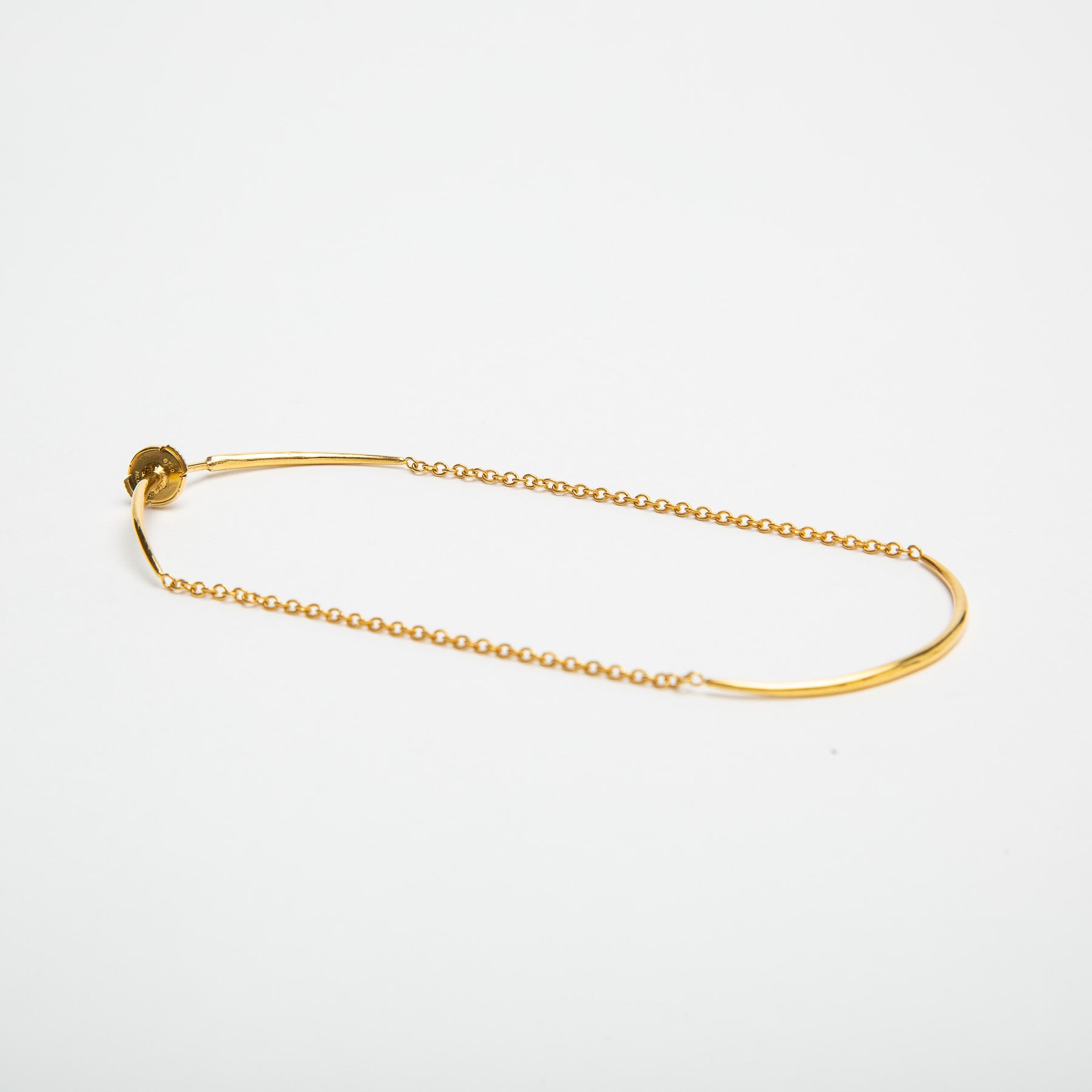 OTZAR | ROSE GOLD CHAIN THREAD EARRING