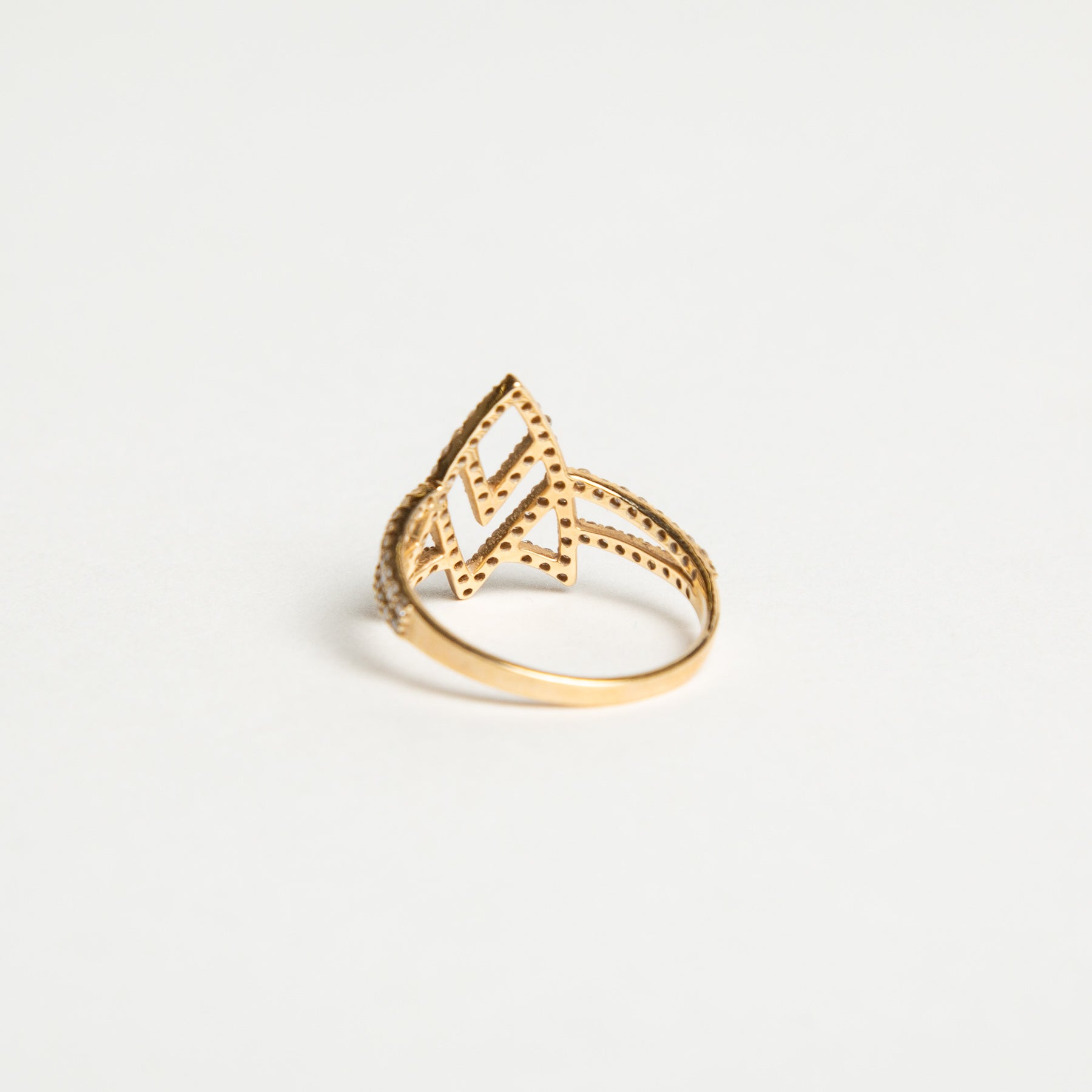 JADE JAGGER | CHEVRON SHIELD DIAMOND RING - MAXFIELD LA