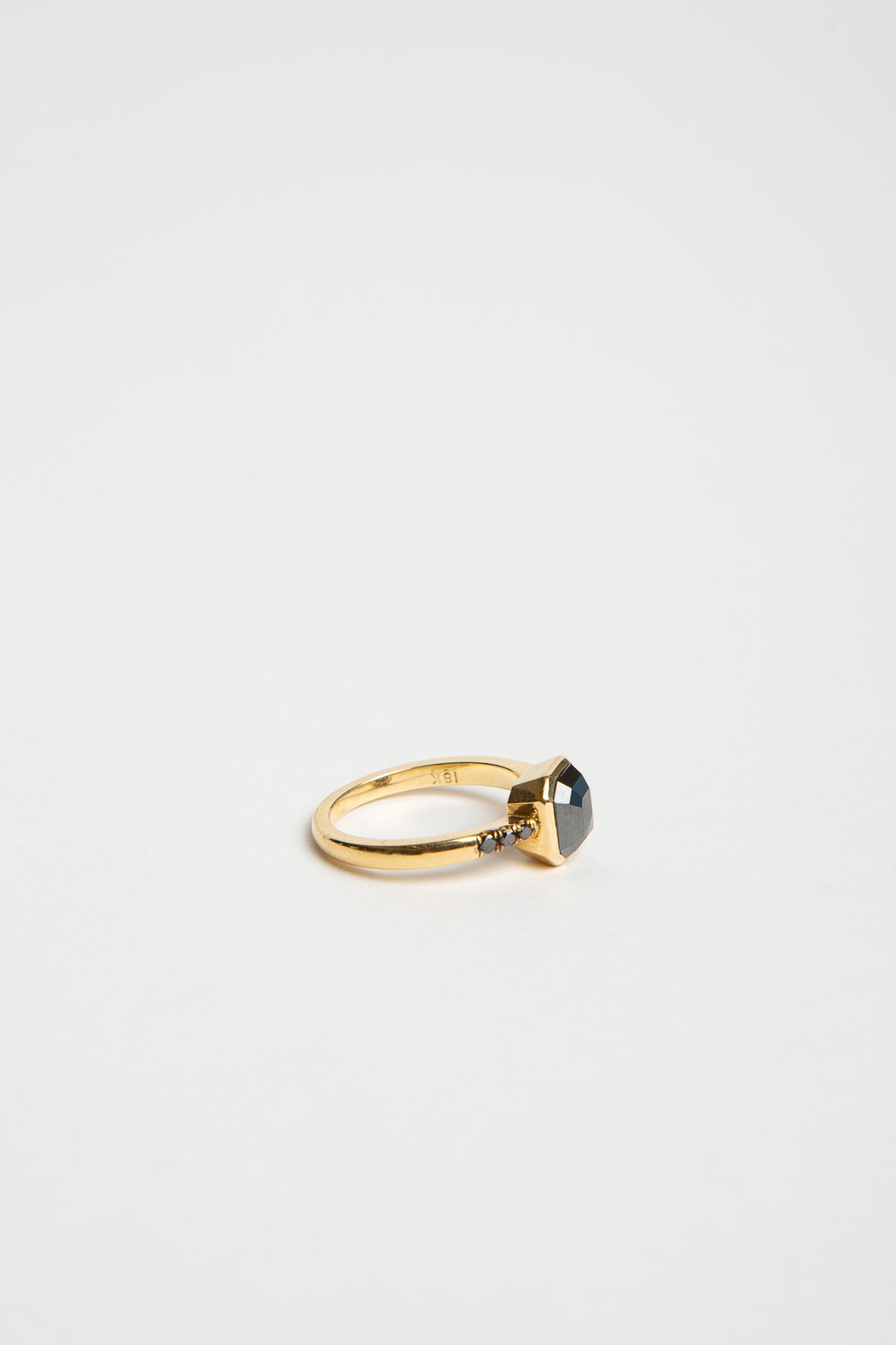 JOANNE FISKE | ASSCHER CUT BLACK DIAMOND RING