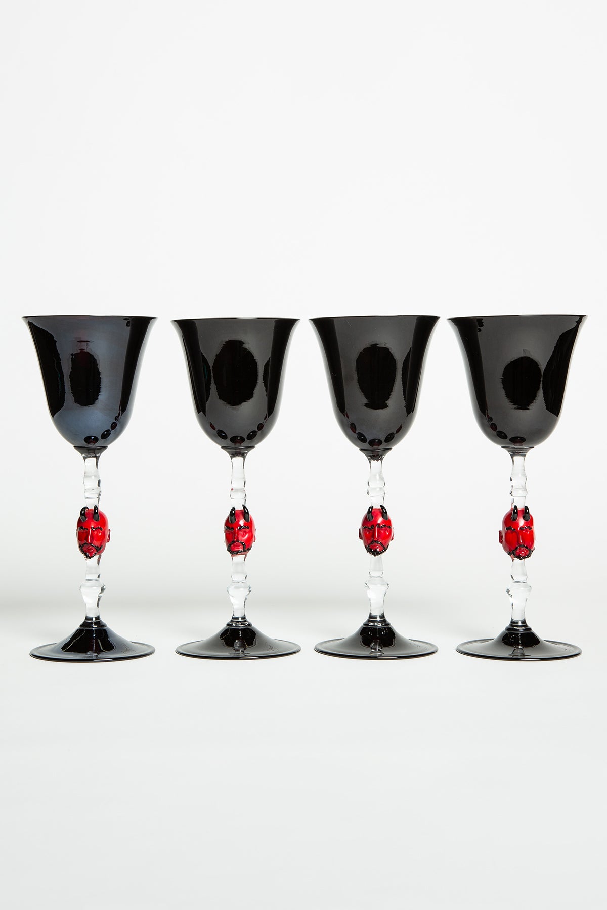 MAXFIELD PRIVATE COLLECTION | SET 4 DEVIL WINE GLASSES - MAXFIELD LA