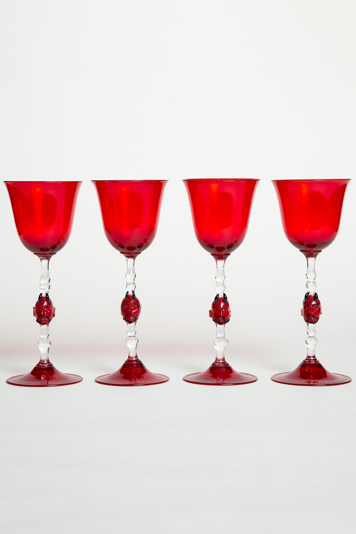 MAXFIELD PRIVATE COLLECTION | SET 4 DEVIL WINE GLASSES - MAXFIELD LA