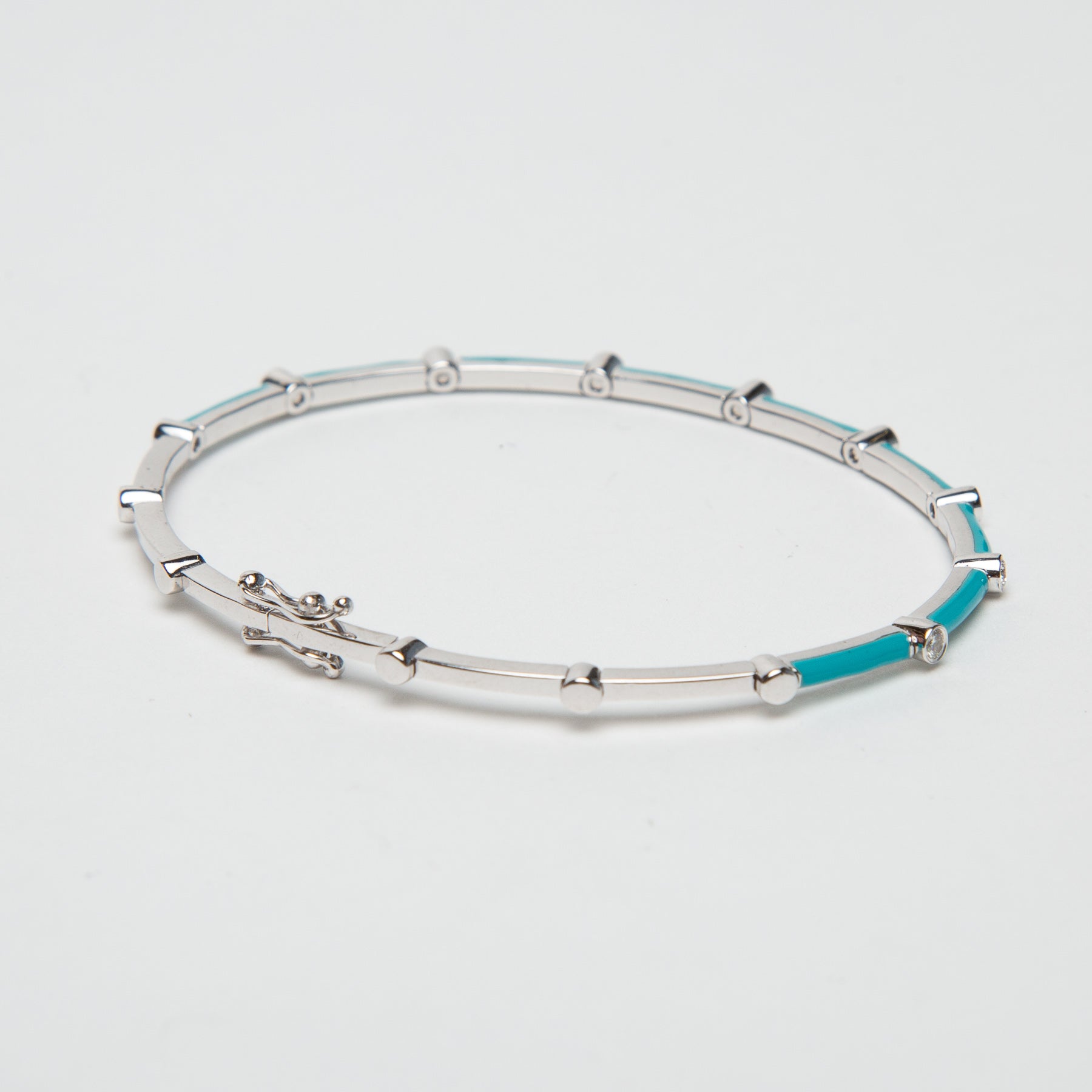 FIYA JEWELLERY | TURQUOISE ENAMEL DIAMOND BRACELET