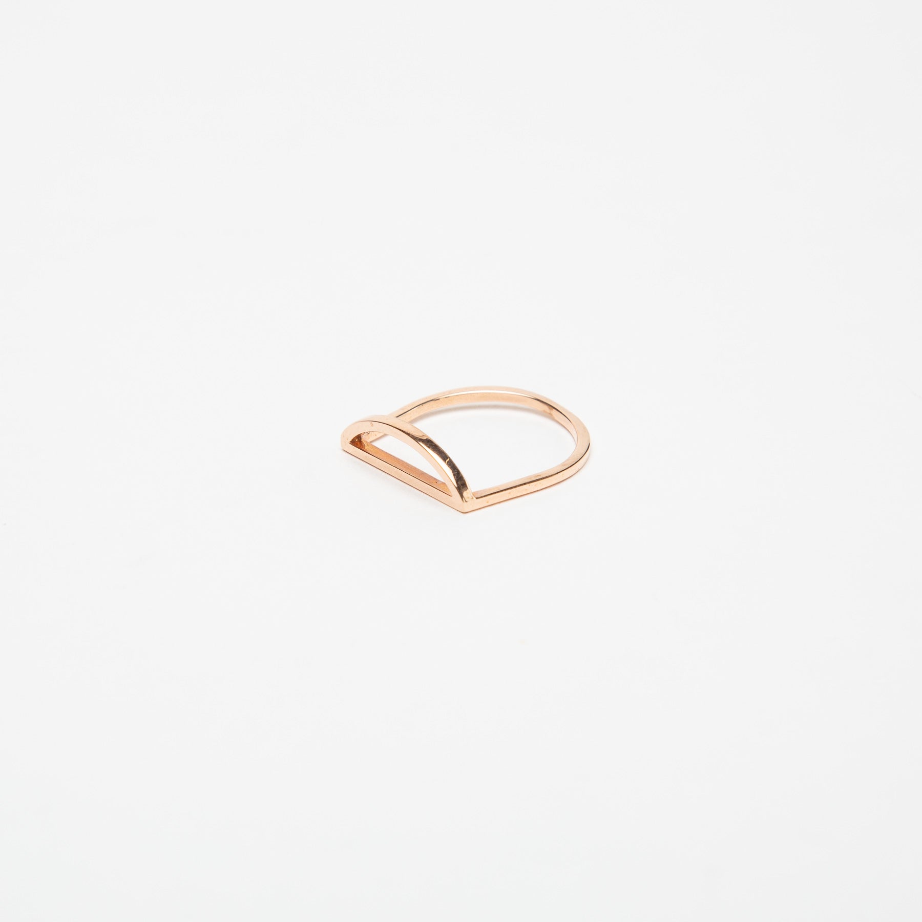KWIT | 14K ROSE GOLD LETTER D RING - MAXFIELD LA