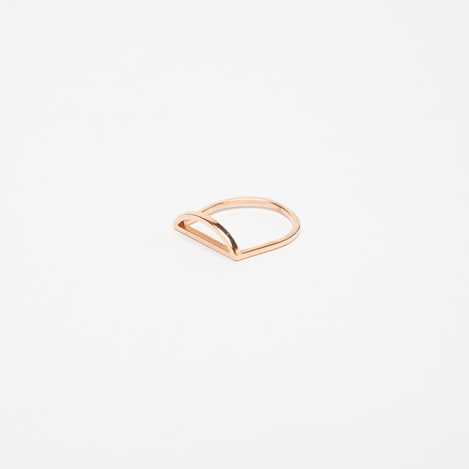 KWIT | 14K ROSE GOLD LETTER D RING