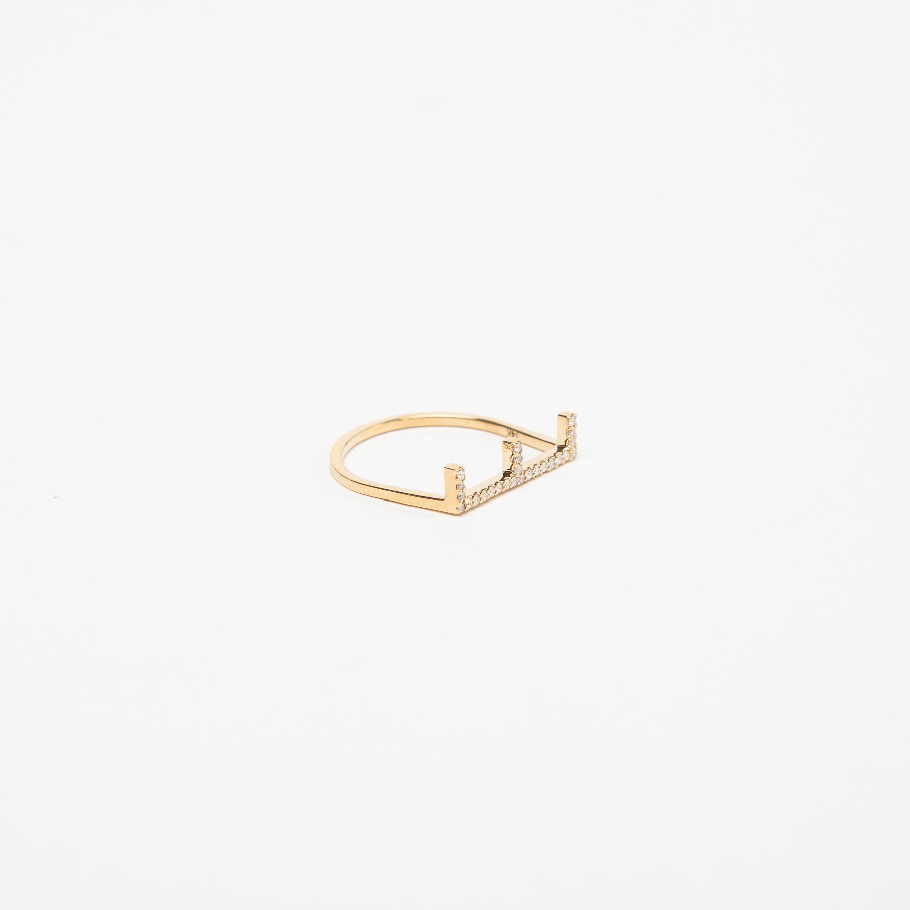 KWIT | LETTER E DIAMOND RING - MAXFIELD LA