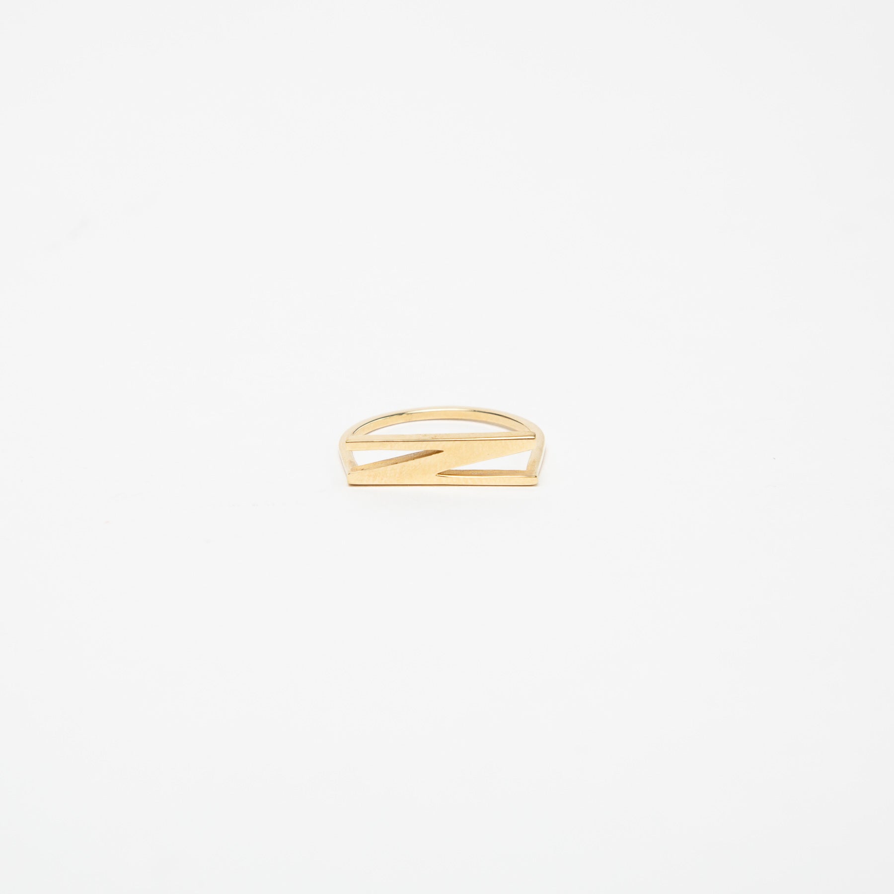 KWIT | 14K YELLOW GOLD LETTER N RING