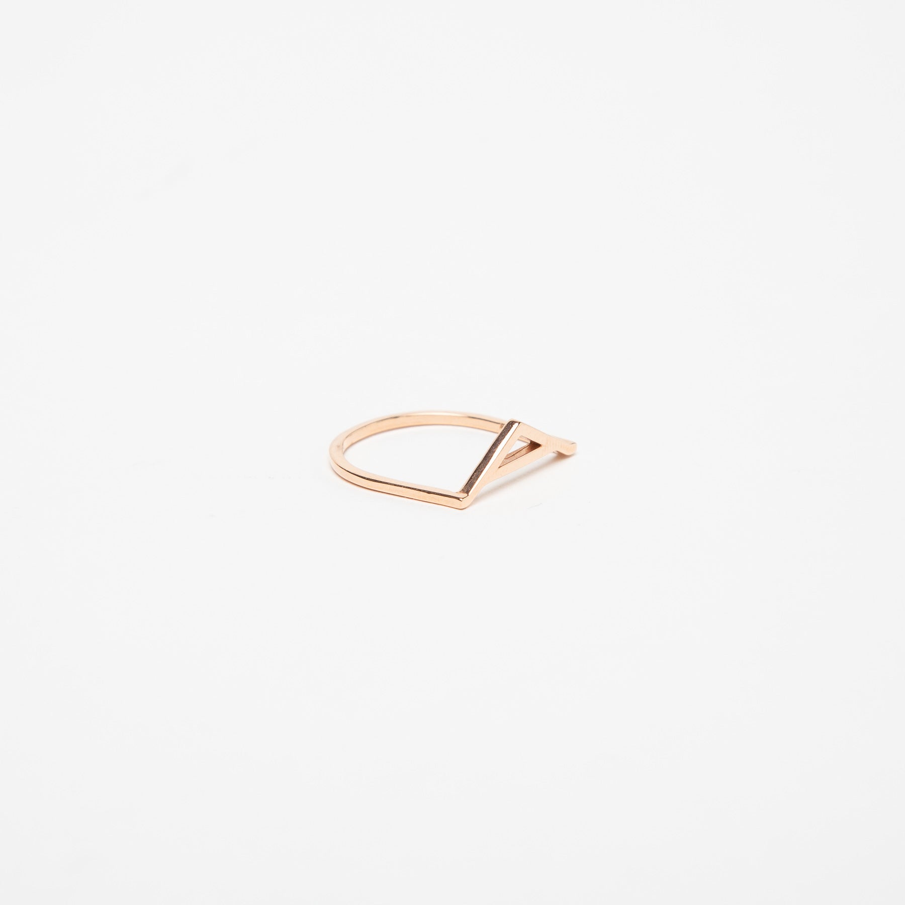 KWIT | 14K ROSE GOLD LETTER A RING