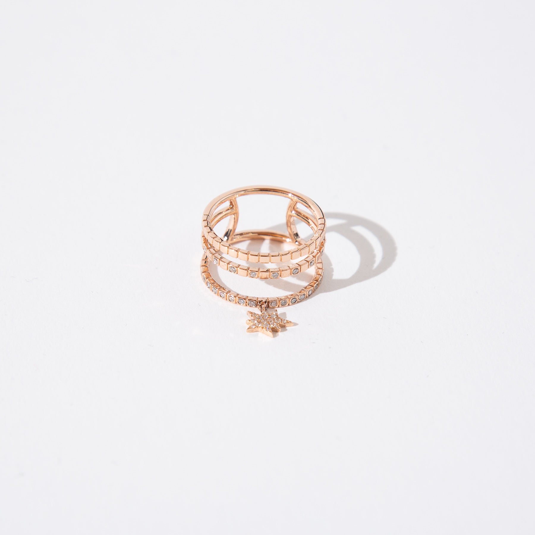 DIANE KORDAS | TRIPLE COSMOS EXPLOSION STAR CHARM DIAMOND RING - MAXFIELD LA