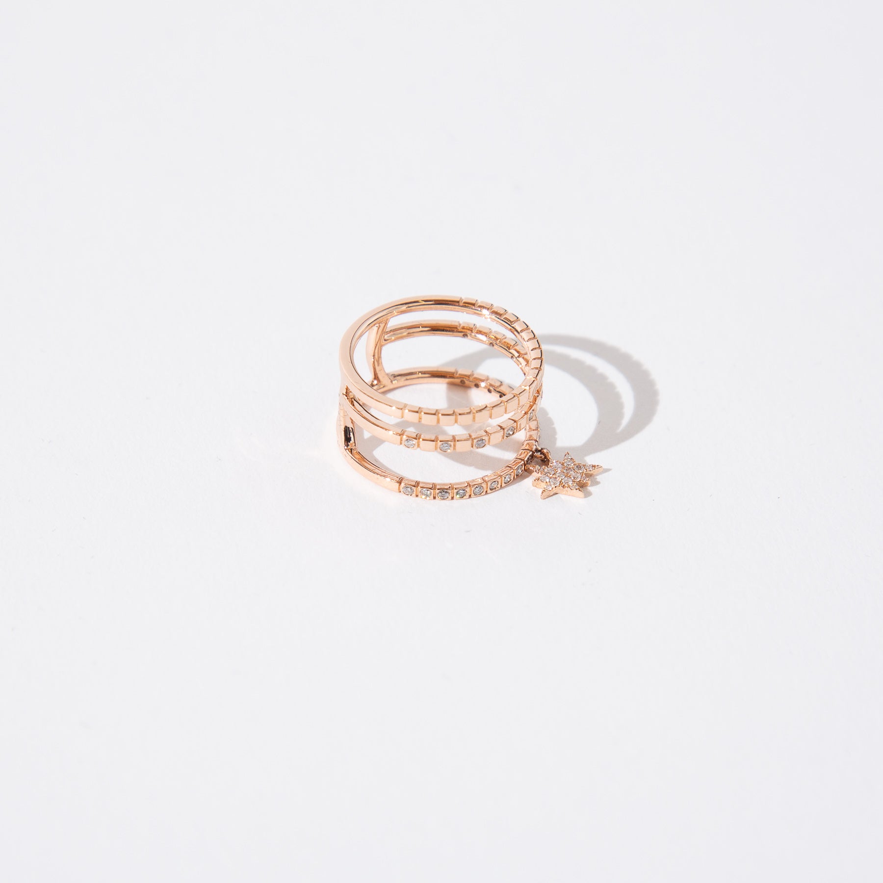 DIANE KORDAS | TRIPLE COSMOS EXPLOSION STAR CHARM DIAMOND RING - MAXFIELD LA