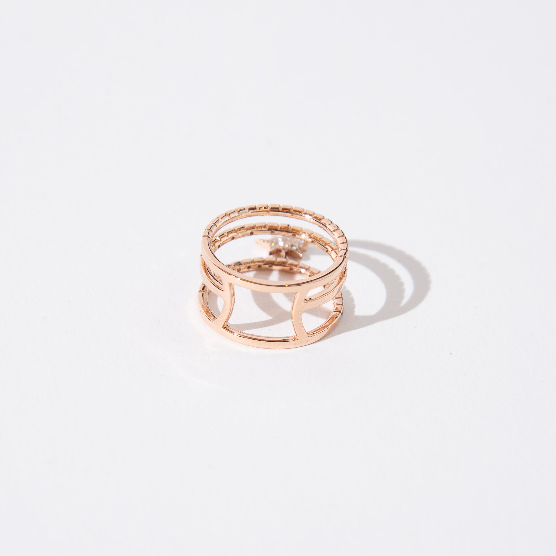 DIANE KORDAS | TRIPLE COSMOS EXPLOSION STAR CHARM DIAMOND RING - MAXFIELD LA