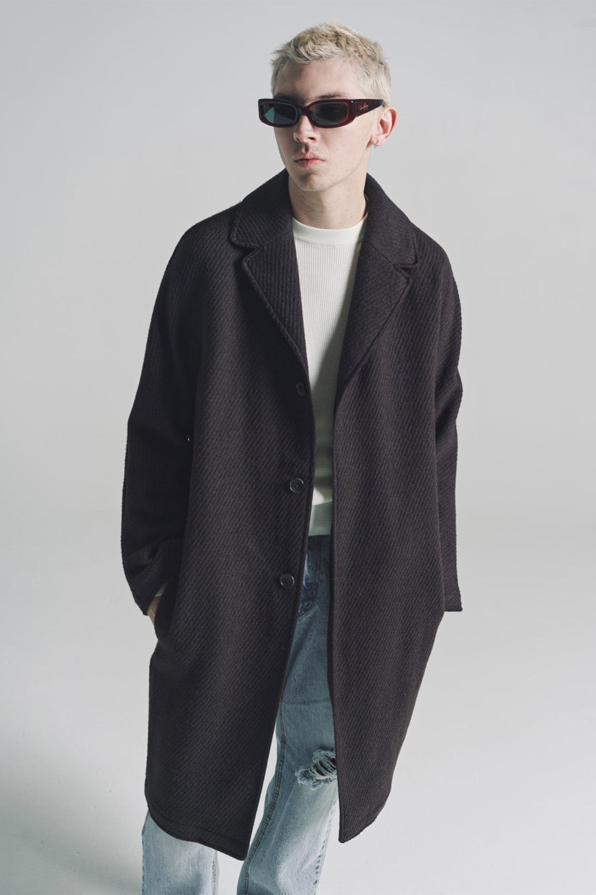 SECOND/LAYER | CHULO TWEED LONG COAT - MAXFIELD LA