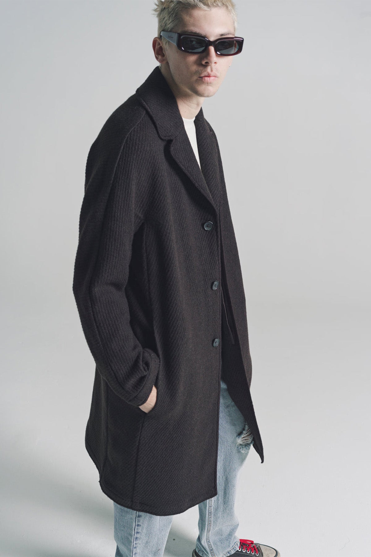 SECOND/LAYER | CHULO TWEED LONG COAT - MAXFIELD LA
