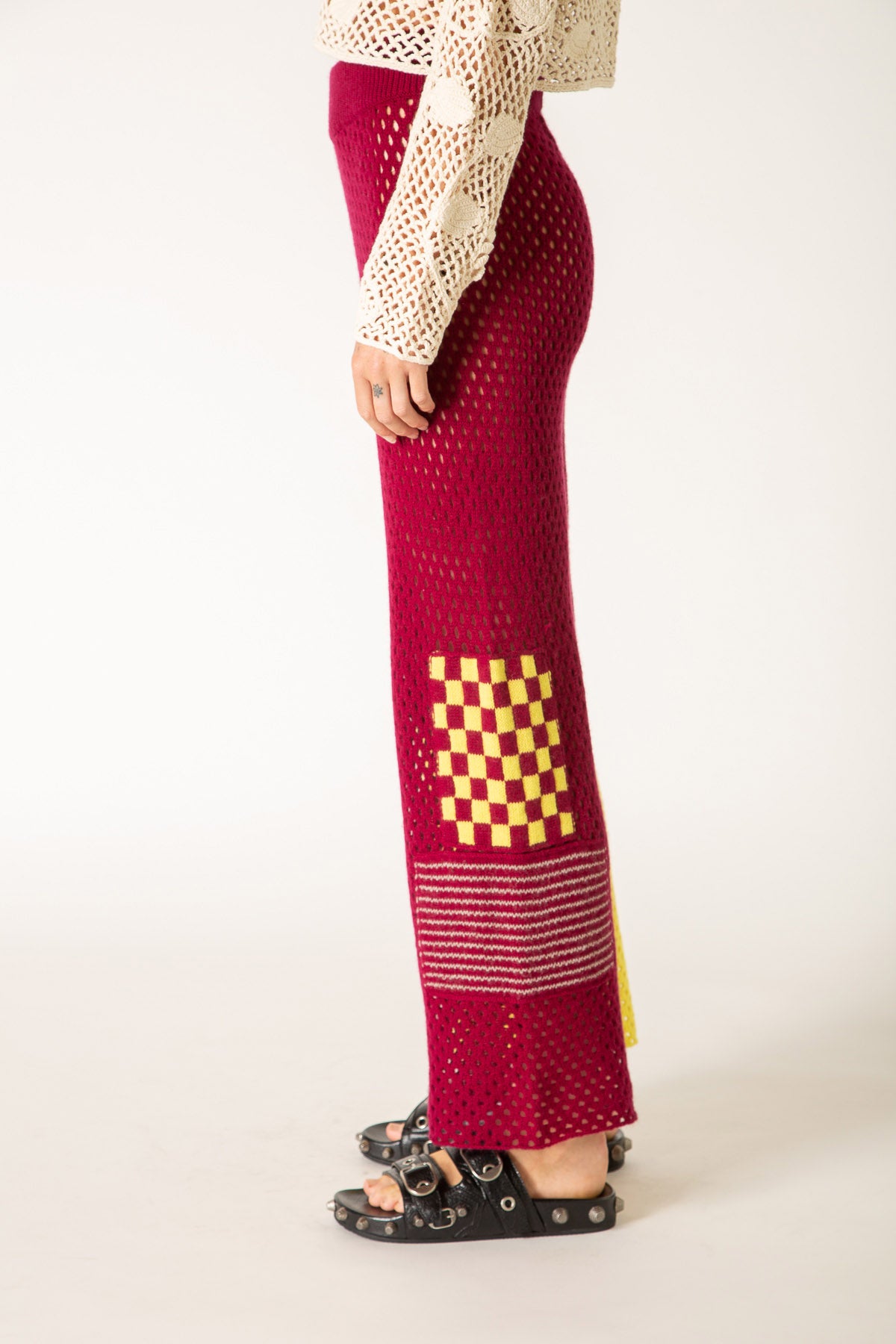 THE ELDER STATESMAN | LOOSE NET PATCHWORK PANTS - MAXFIELD LA