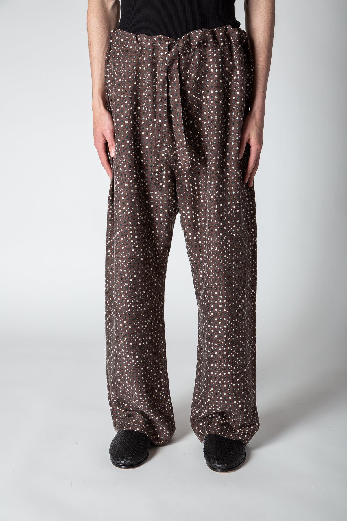 MAISON MARGIELA | PRINTED SILK SATIN PANTS - MAXFIELD LA