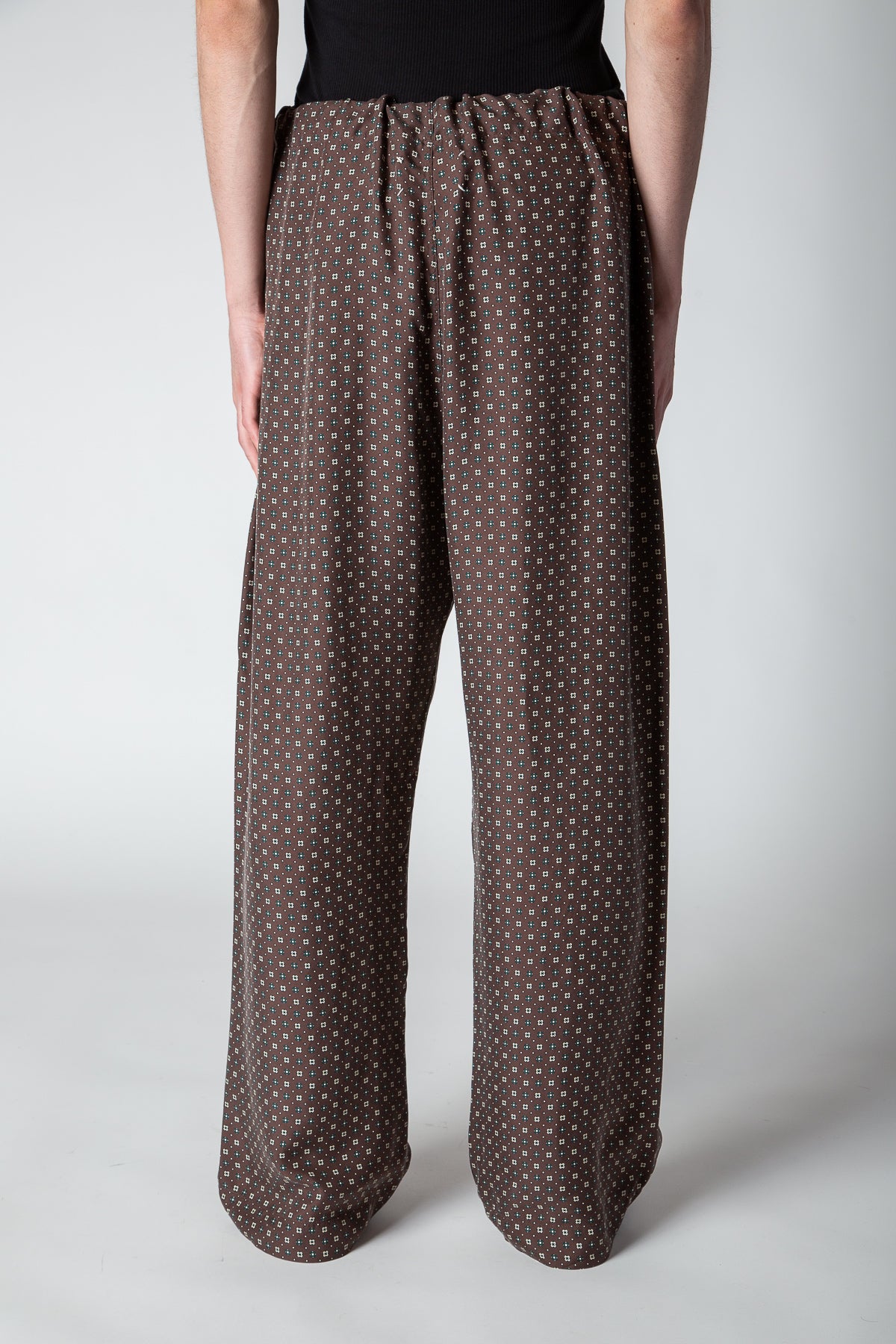 MAISON MARGIELA | PRINTED SILK SATIN PANTS