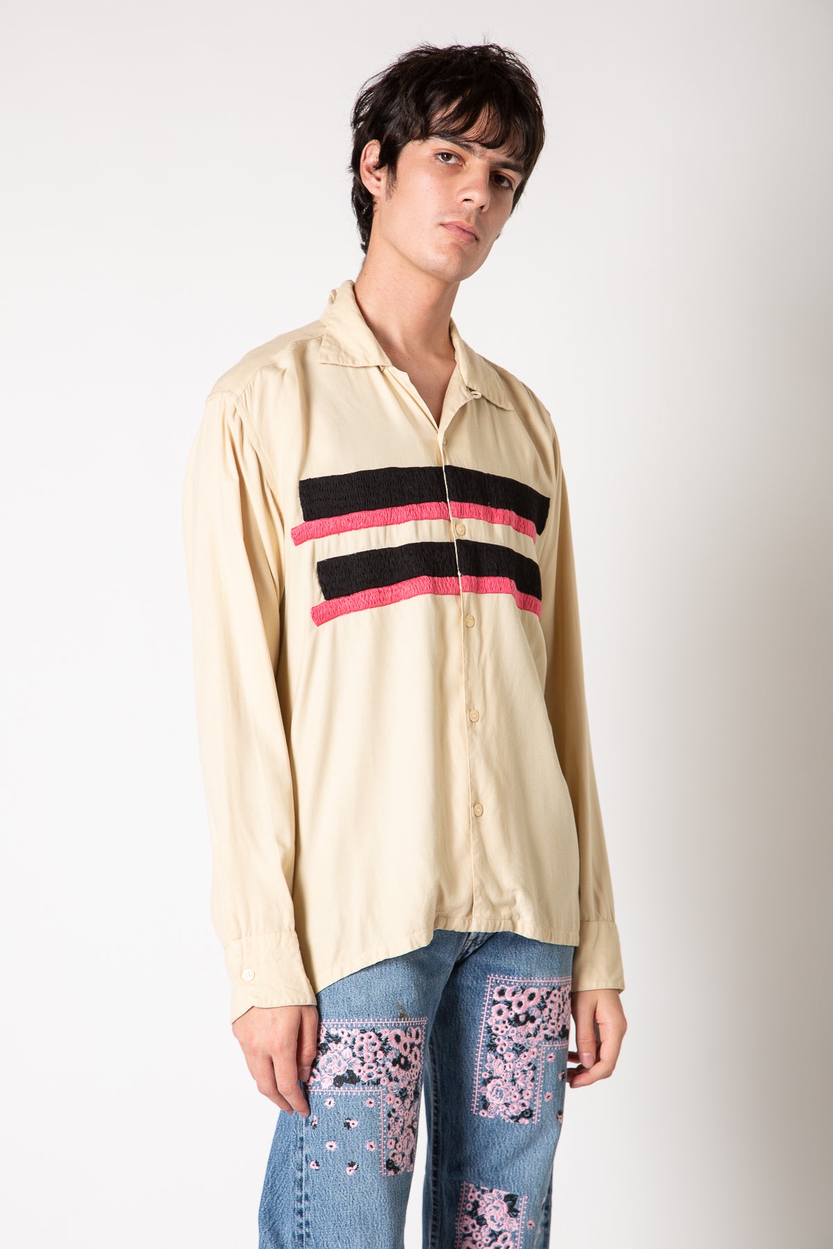 NOMA T.D. | LINES EMBROIDERY LONG SLEEVE SHIRT