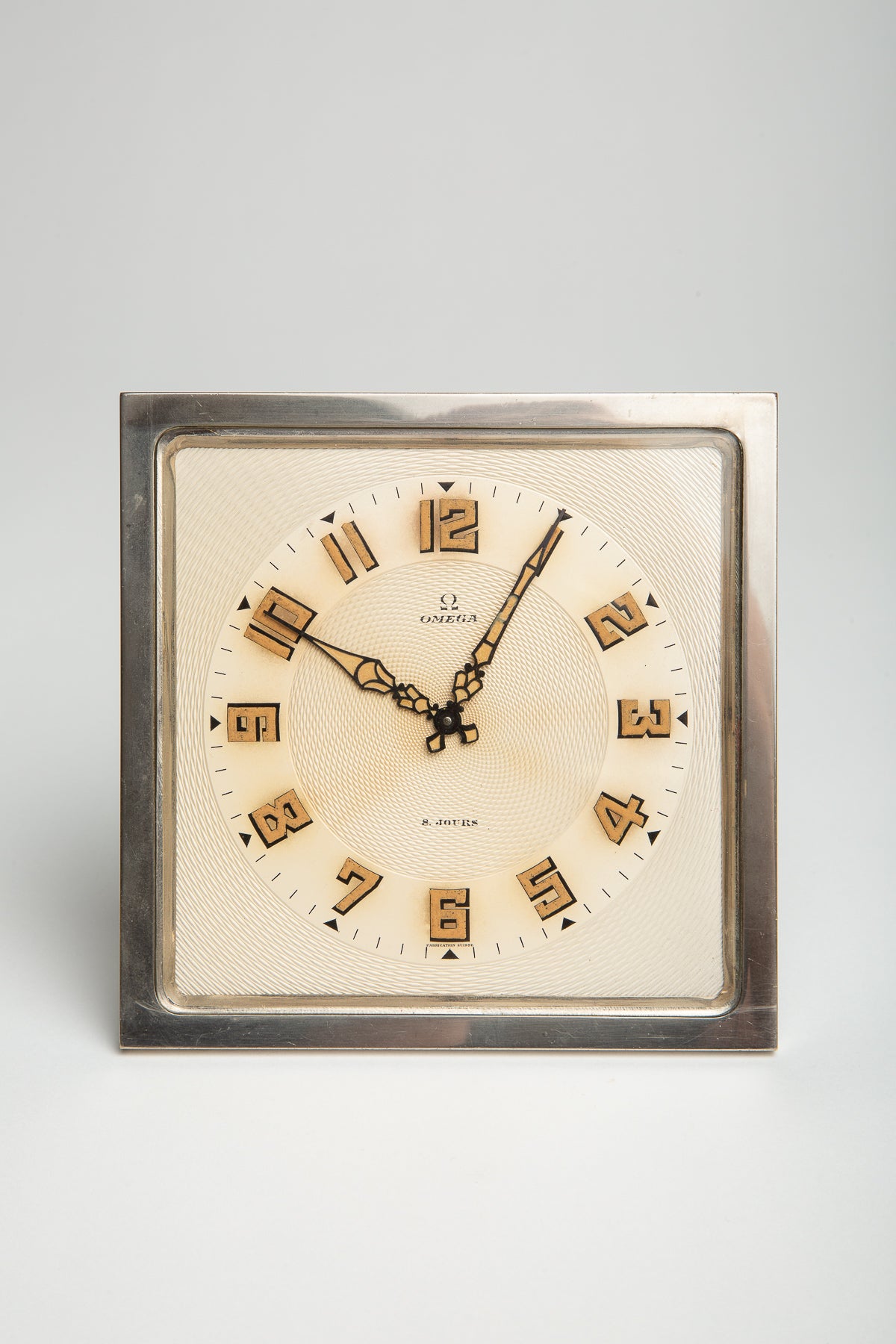 OMEGA | 1920'S STEEL DESK CLOCK