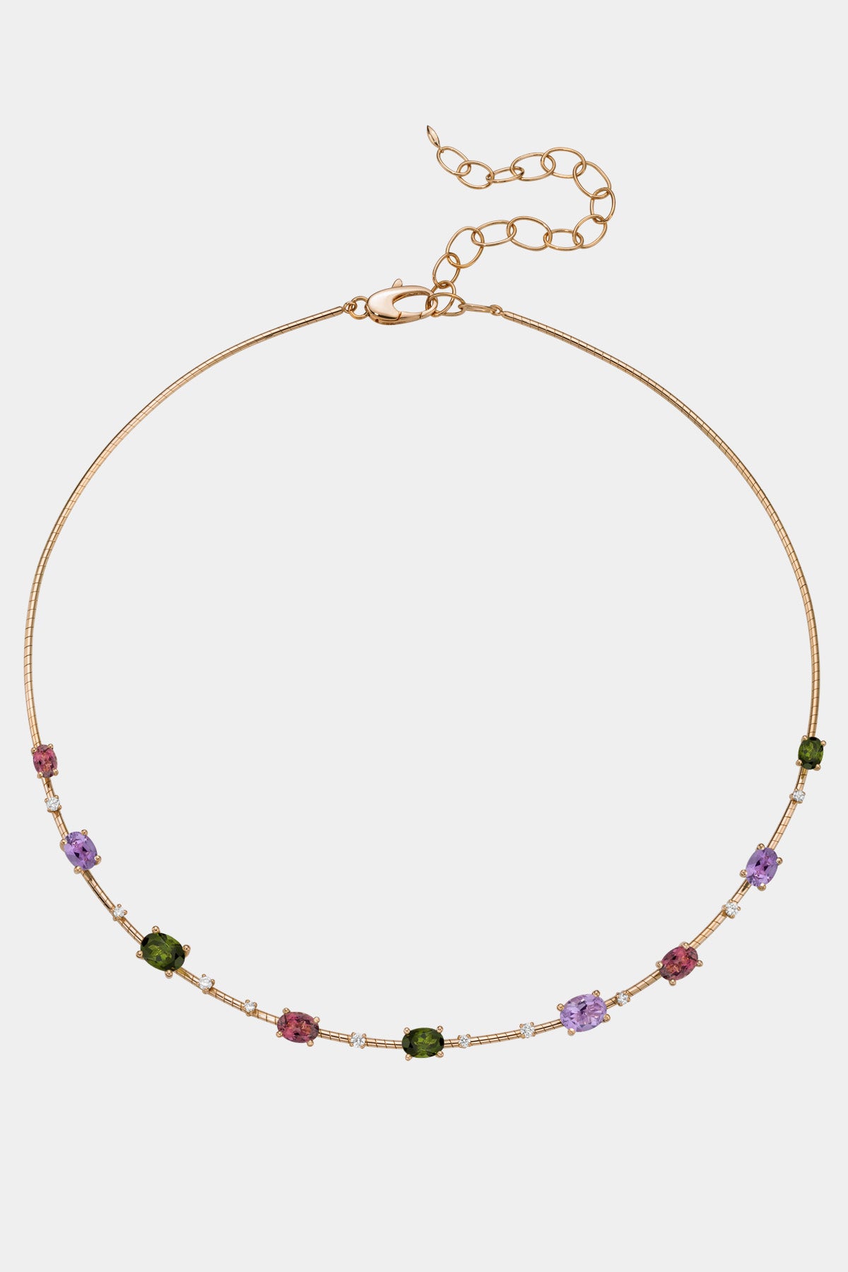 MATTIA CIELO | ROSE GOLD MULTI STONE NECKLACE - MAXFIELD LA