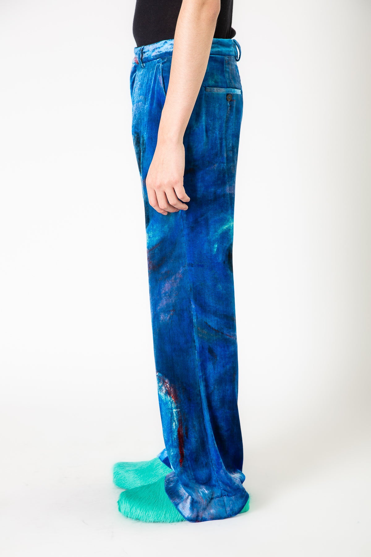 MARNI | VELVET PRINTED TROUSERS - MAXFIELD LA
