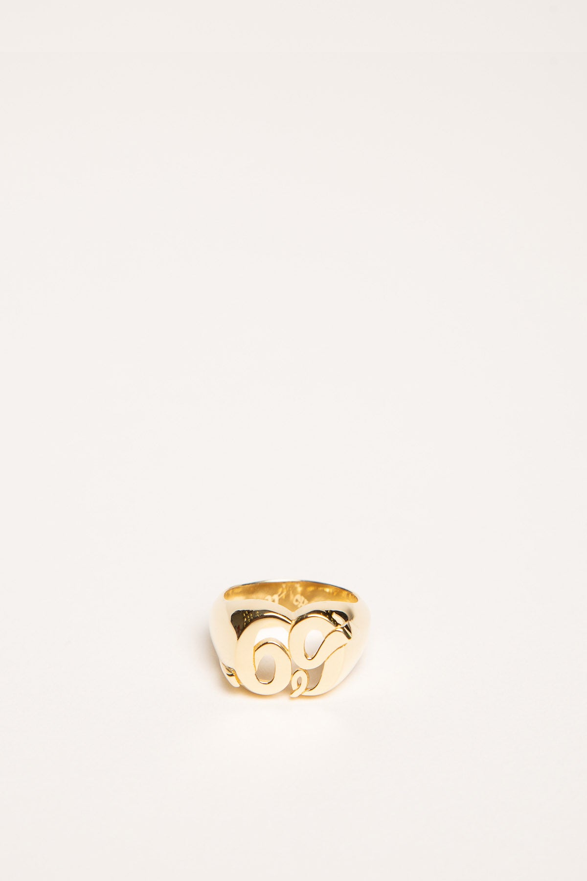 CHEMIST | YELLOW GOLD XS FACE 69 RING - MAXFIELD LA