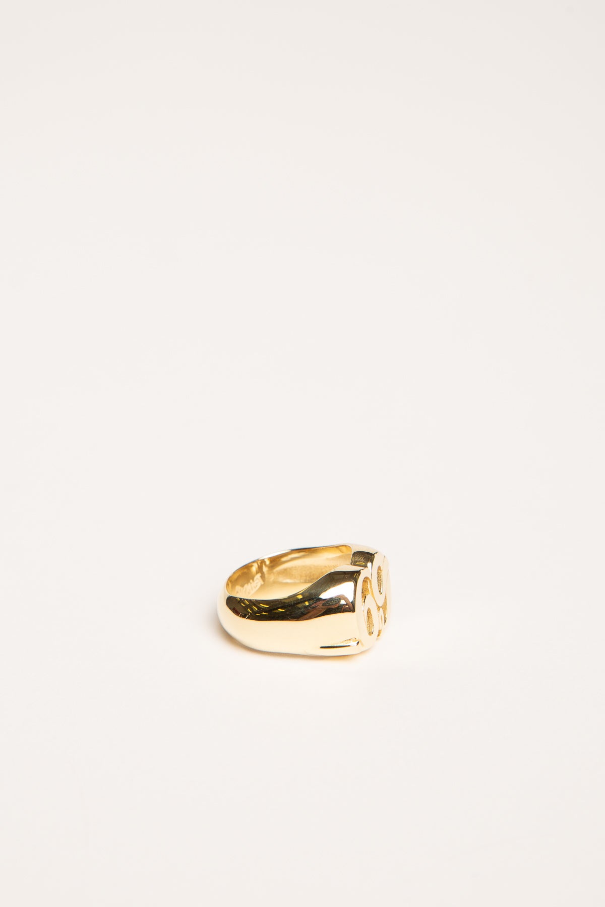 CHEMIST | YELLOW GOLD XS FACE 69 RING - MAXFIELD LA