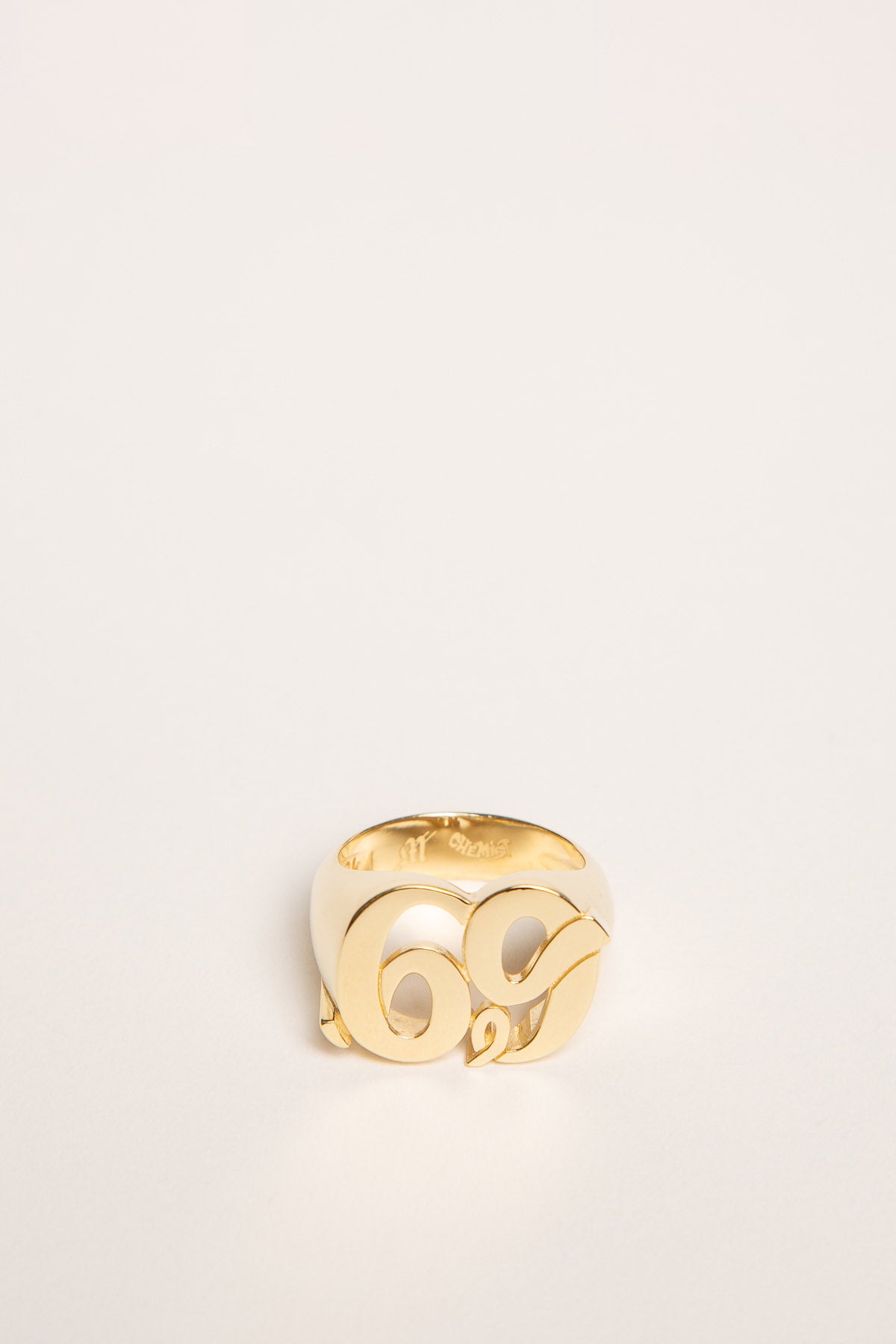 CHEMIST | YELLOW GOLD L FACE 69 RING - MAXFIELD LA