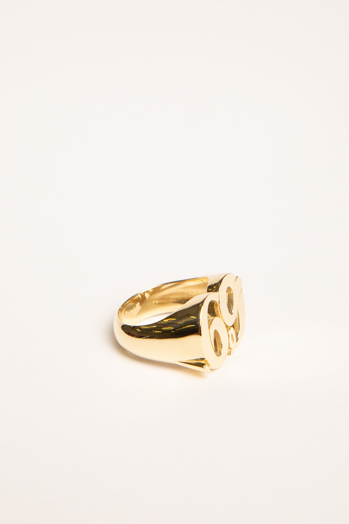 CHEMIST | YELLOW GOLD L FACE 69 RING - MAXFIELD LA