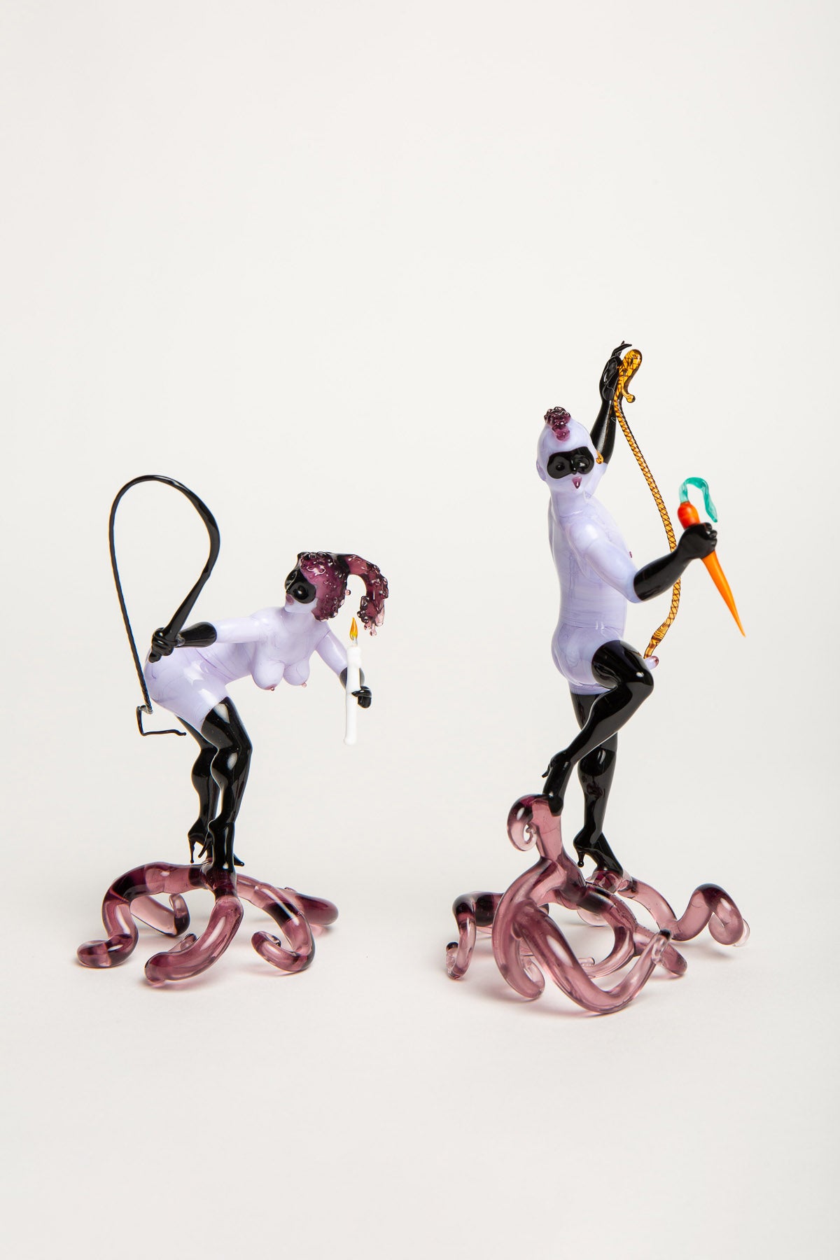 MAXFIELD PRIVATE COLLECTION | MAN AND WOMAN GLASS FIGURES