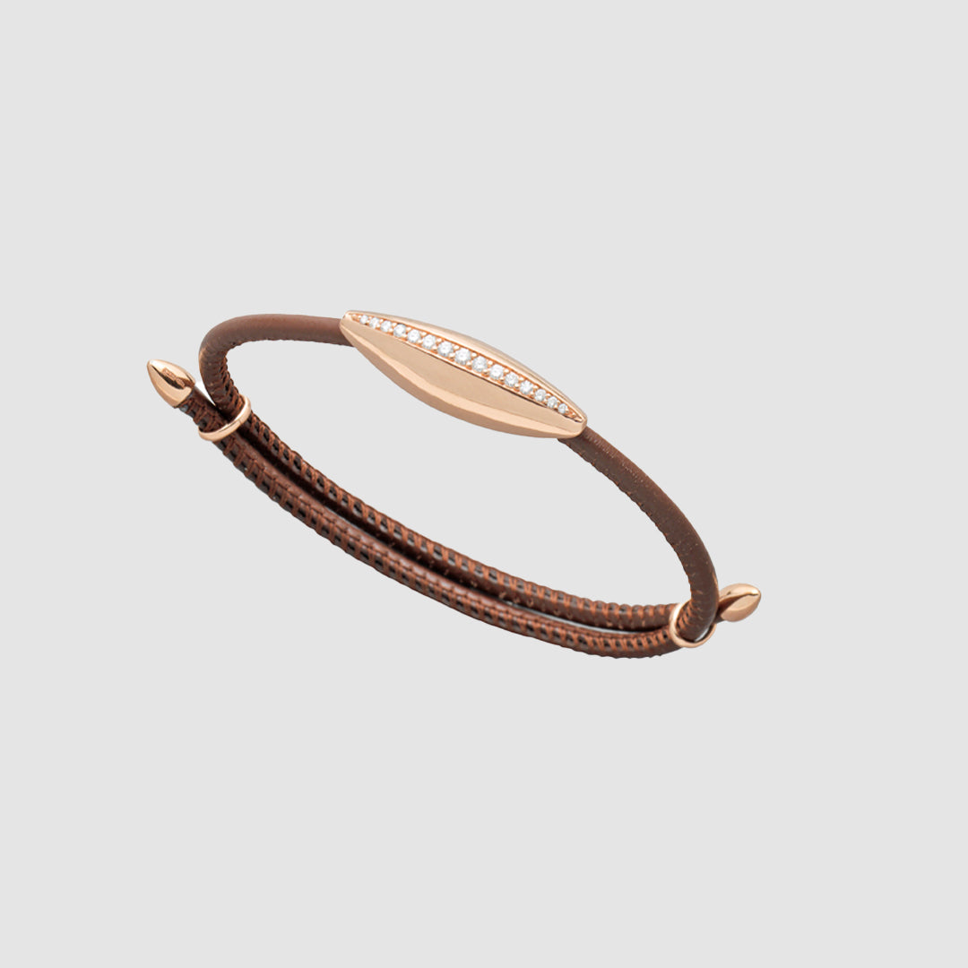 MATTIA CIELO | BROWN LEATHER BRACELET