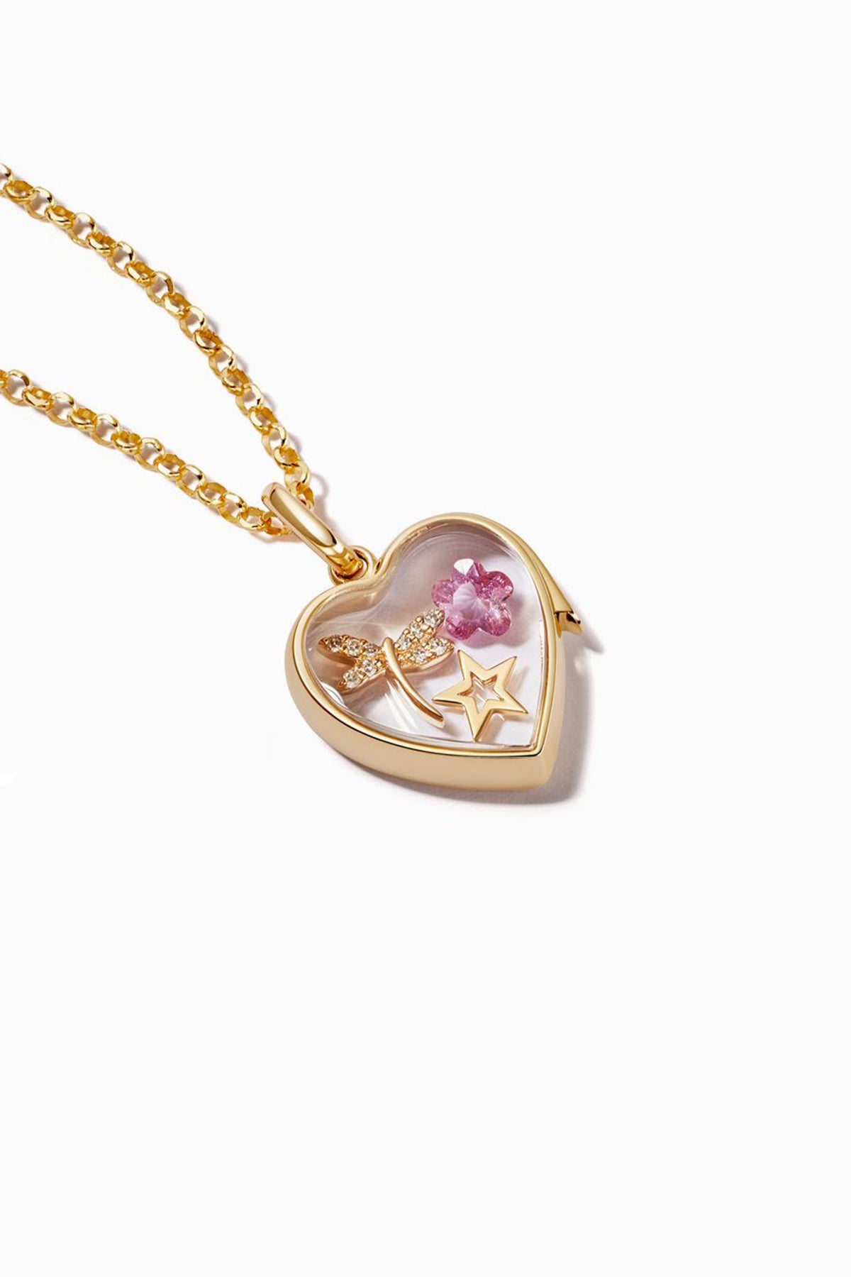 LOQUET LONDON | MEDIUM GOLD HEART LOCKET - MAXFIELD LA