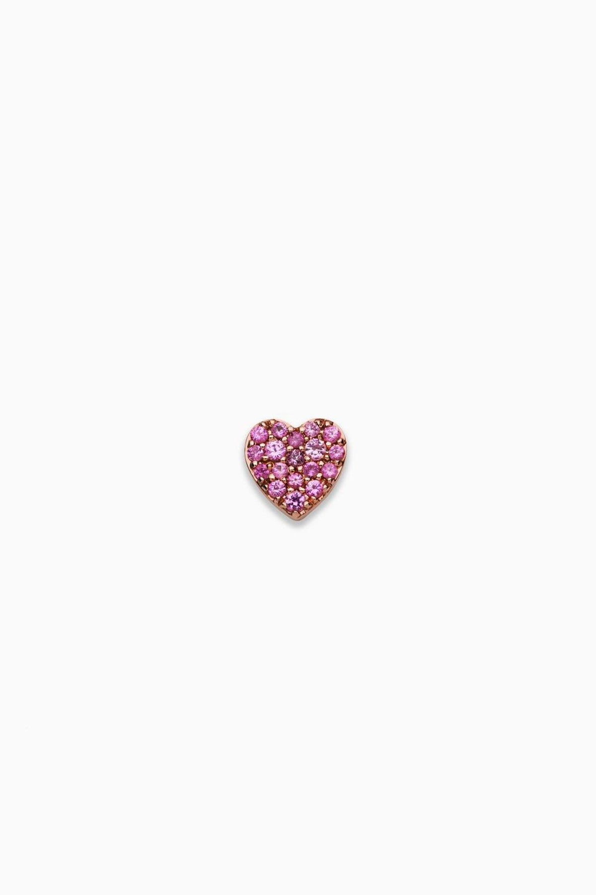 LOQUET LONDON | PINK SAPPHIRE HEART CHARM - MAXFIELD LA