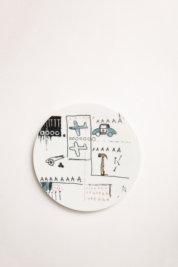LIGNE BLANCHE | BASQUIAT "AAA" PORCELAIN PLATE