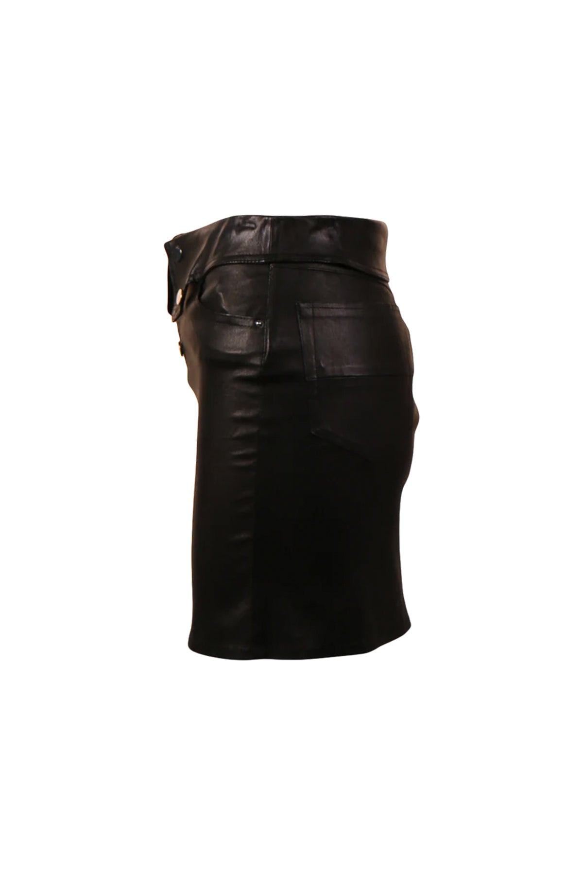 AMIRI | FOLD OVER LEATHER SKIRT