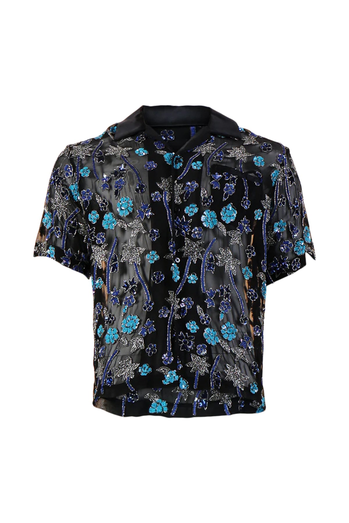 AMIRI | BEADED FLOWER SHIRT